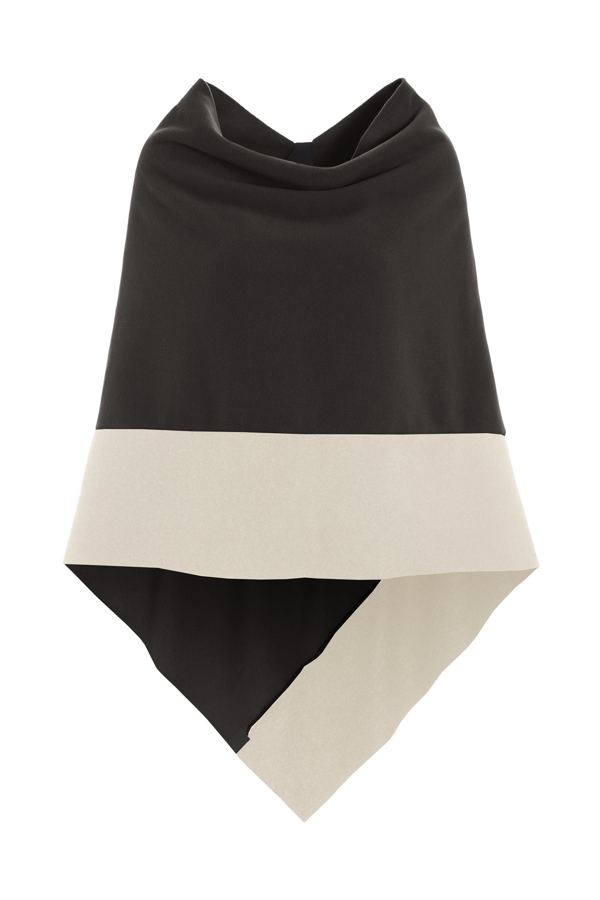 HENRIETTE STEFFENSEN COPENHAGEN 2 COLORED PONCHO - 4068 PONCHOS CHOKOLATE/KIT 200