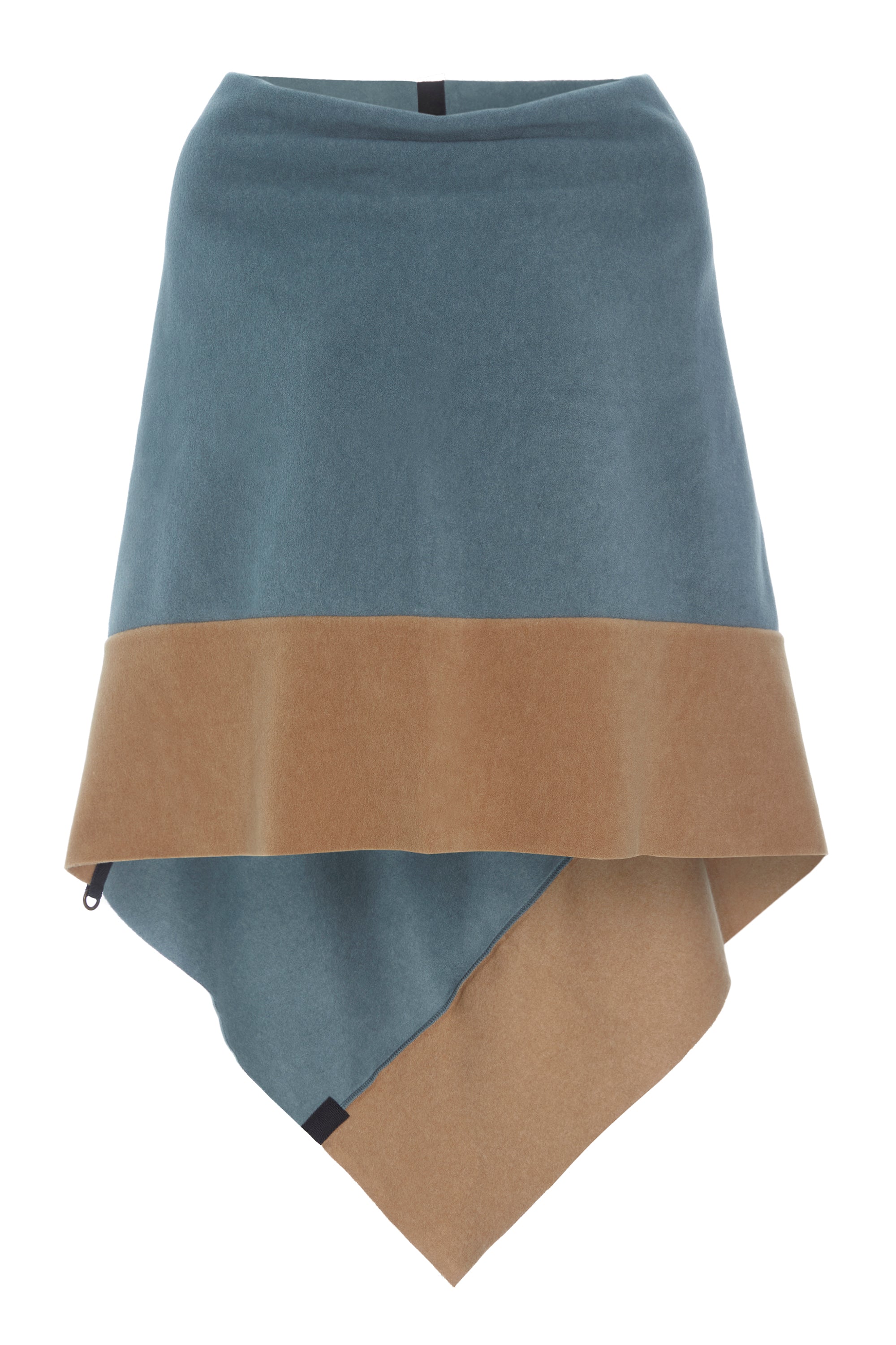 HENRIETTE STEFFENSEN COPENHAGEN 2 COLORED PONCHO - 4068 PONCHOS CHRYSTAL / CAMEL 514