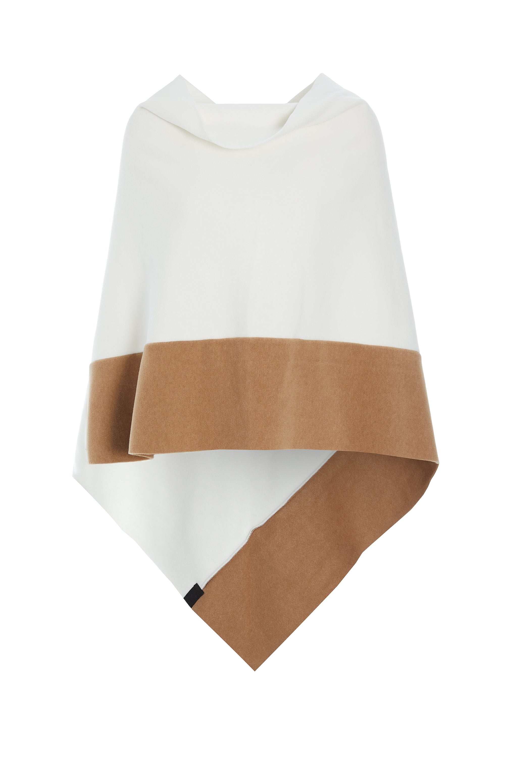 HENRIETTE STEFFENSEN COPENHAGEN 2 COLORED PONCHO - 4068 PONCHOS OFF WHITE/CAMEL 814