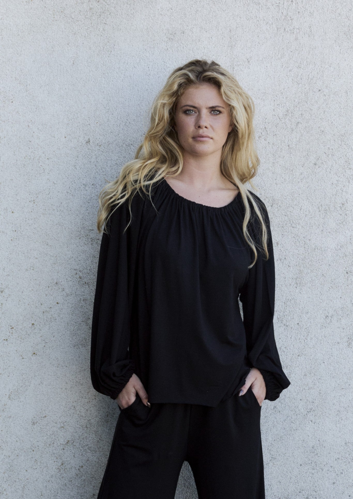 HENRIETTE STEFFENSEN COPENHAGEN ALL DAY BLOUSE - 96104 BLUSER BLACK 900