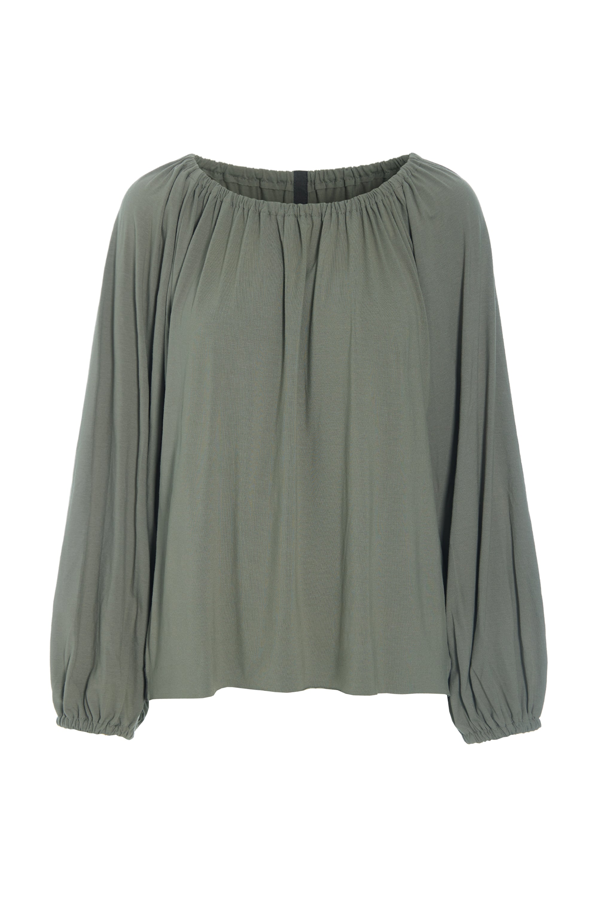 HENRIETTE STEFFENSEN COPENHAGEN ALL DAY BLOUSE - 96104 BLUSER DUSTY GREEN 609