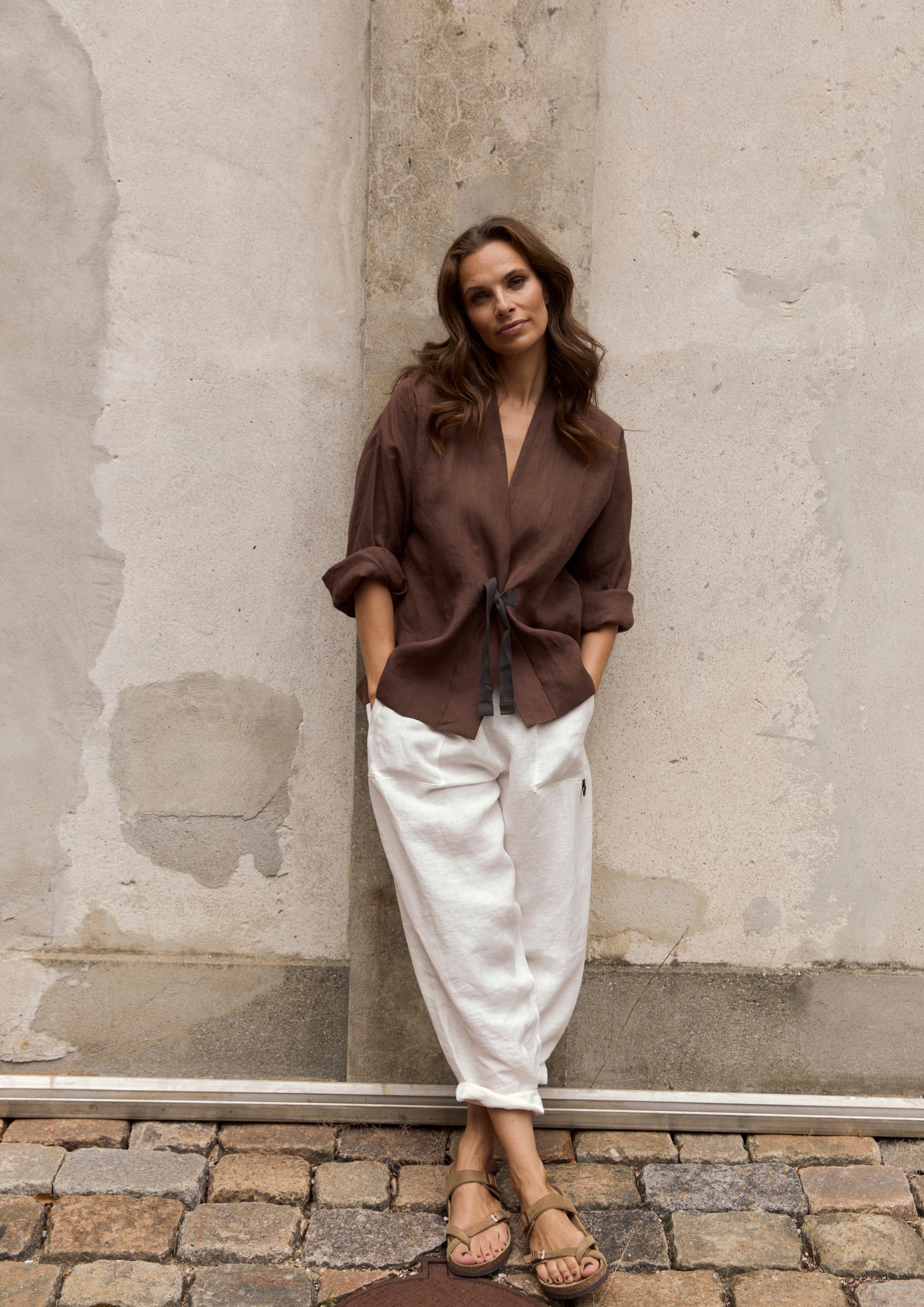 HENRIETTE STEFFENSEN COPENHAGEN BAGGY TROUSERS - 82002 BUKSER IVORY 888