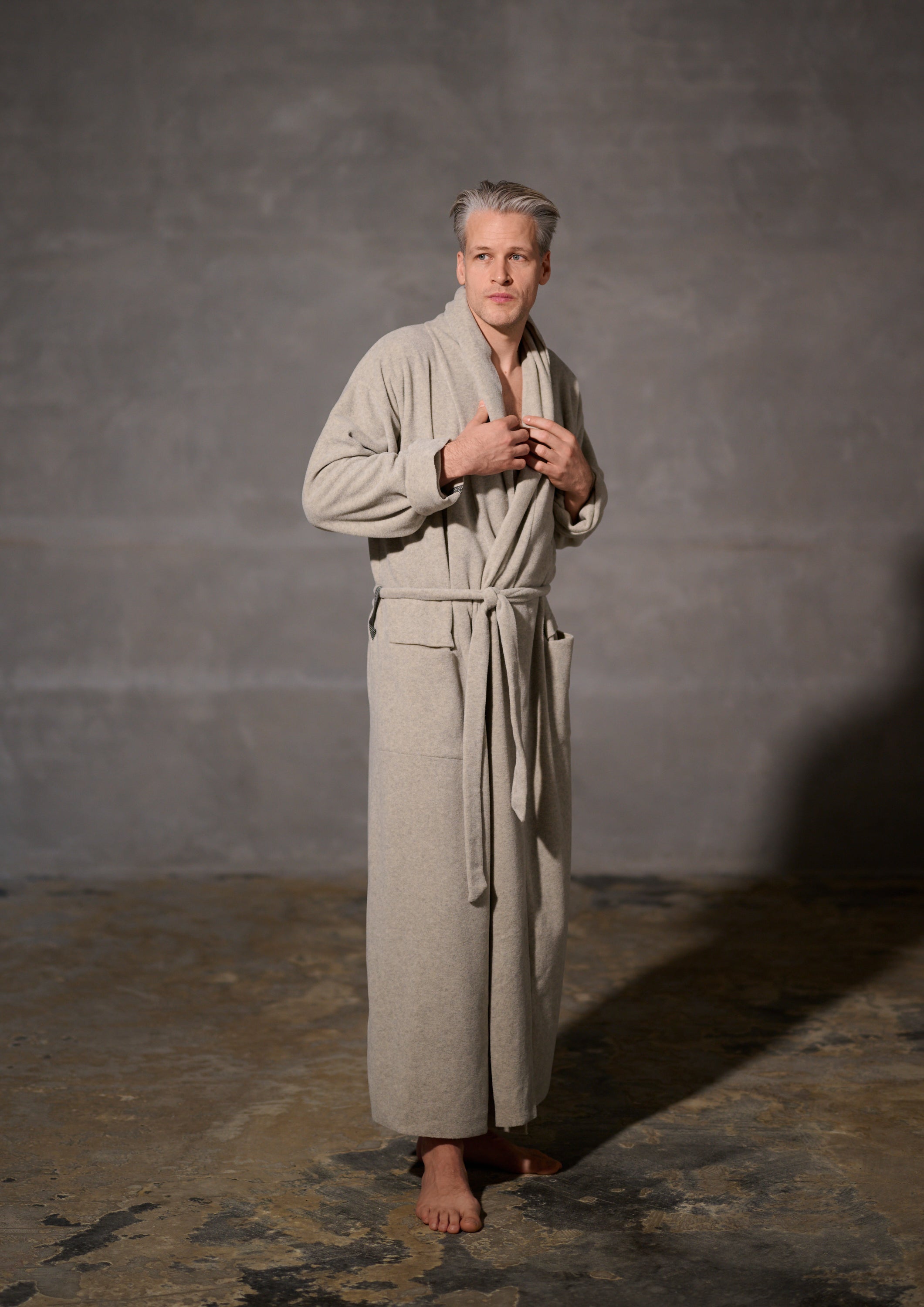 CARL BY STEFFENSEN COPENHAGEN BATHROBE MEN - 1009C BATHROBES SAND 805
