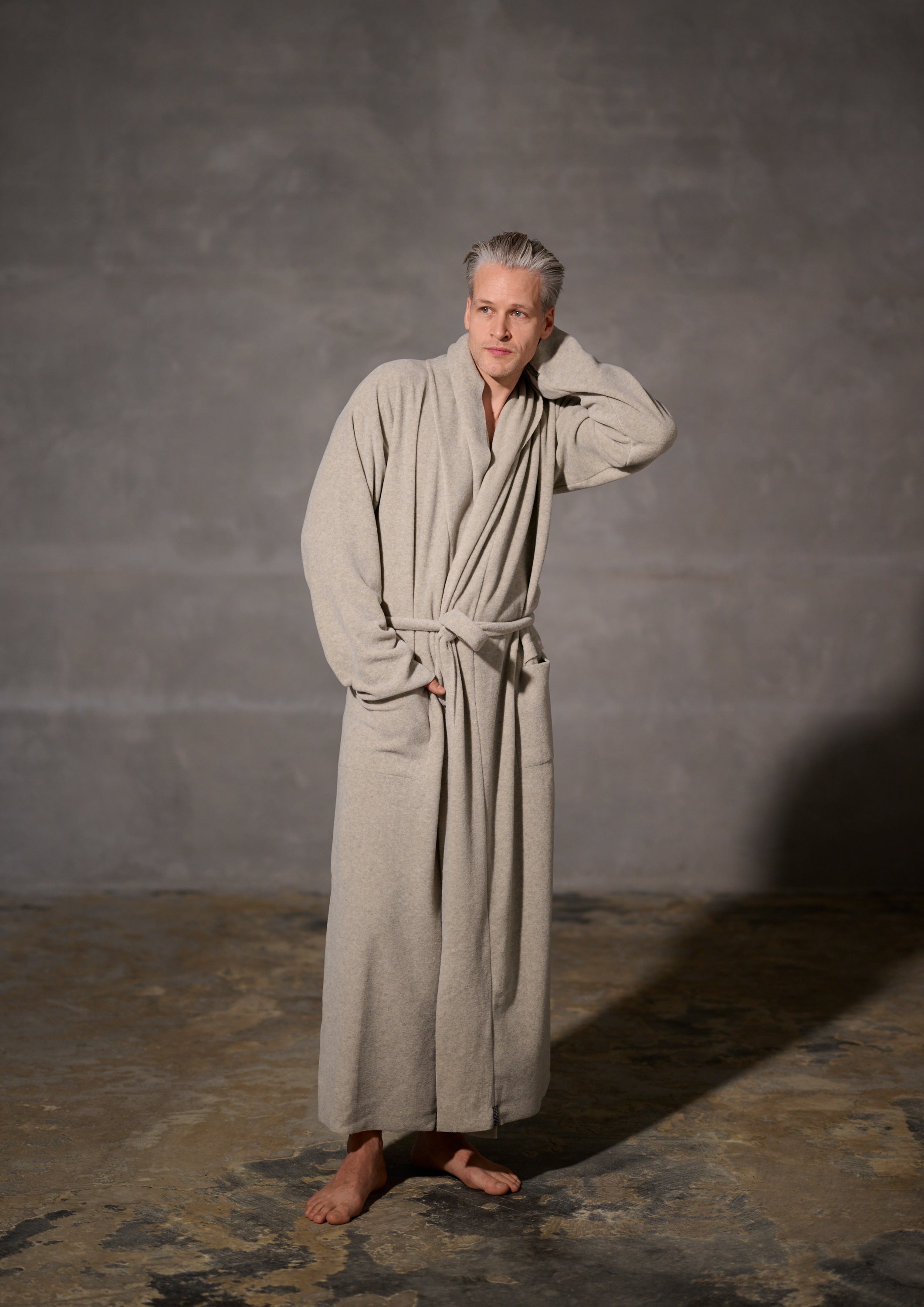 CARL BY STEFFENSEN COPENHAGEN BATHROBE MEN - 1009C BATHROBES SAND 805
