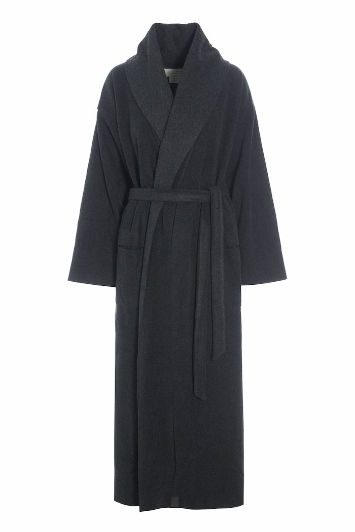BATHROBE WOMEN MAXI 7128 SOFT BLACK