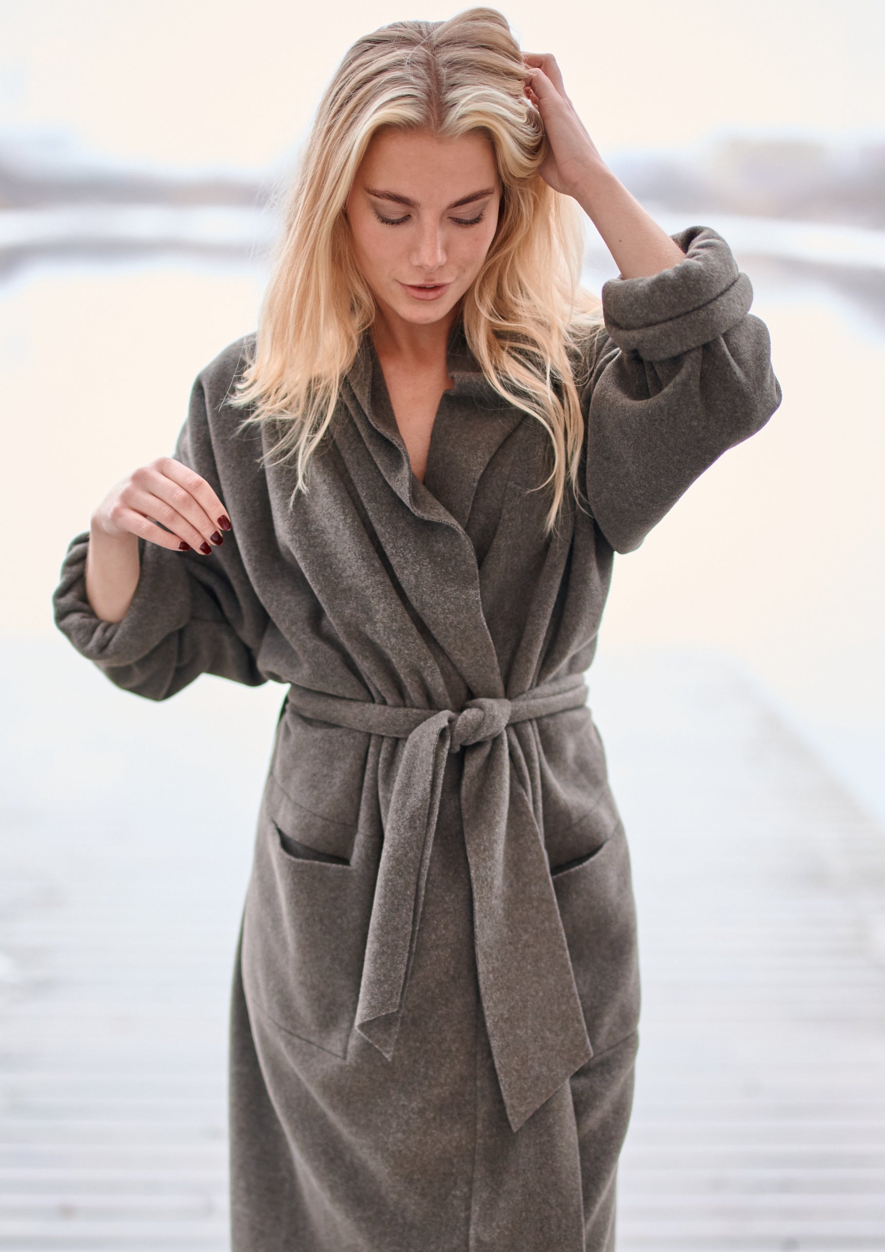 HENRIETTE STEFFENSEN COPENHAGEN BATHROBE WOMEN MINI - 7128 BATHROBES BARK 320