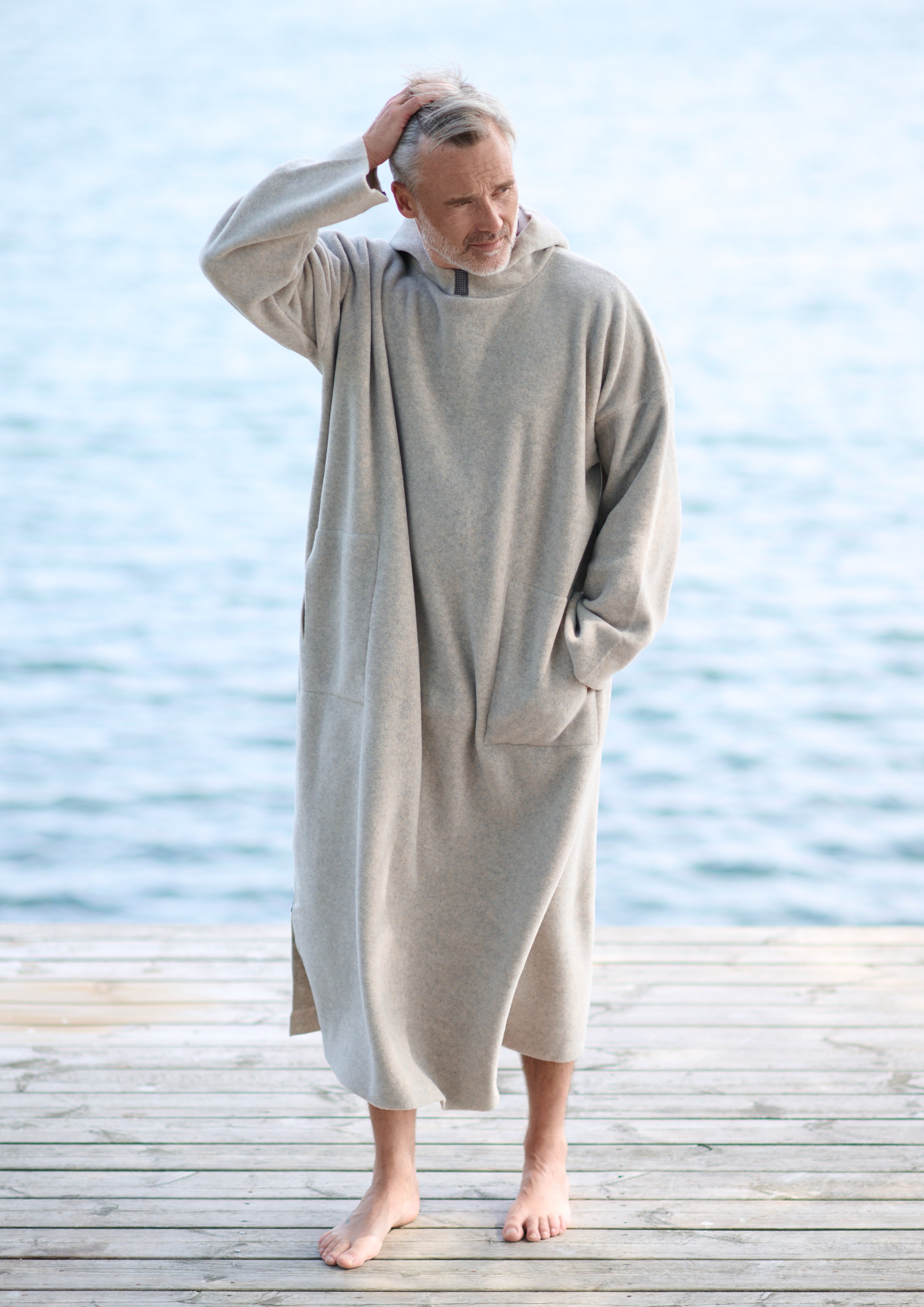 CARL BY STEFFENSEN COPENHAGEN BEACH PONCHO MEN - 4097C PONCHOS SAND 805