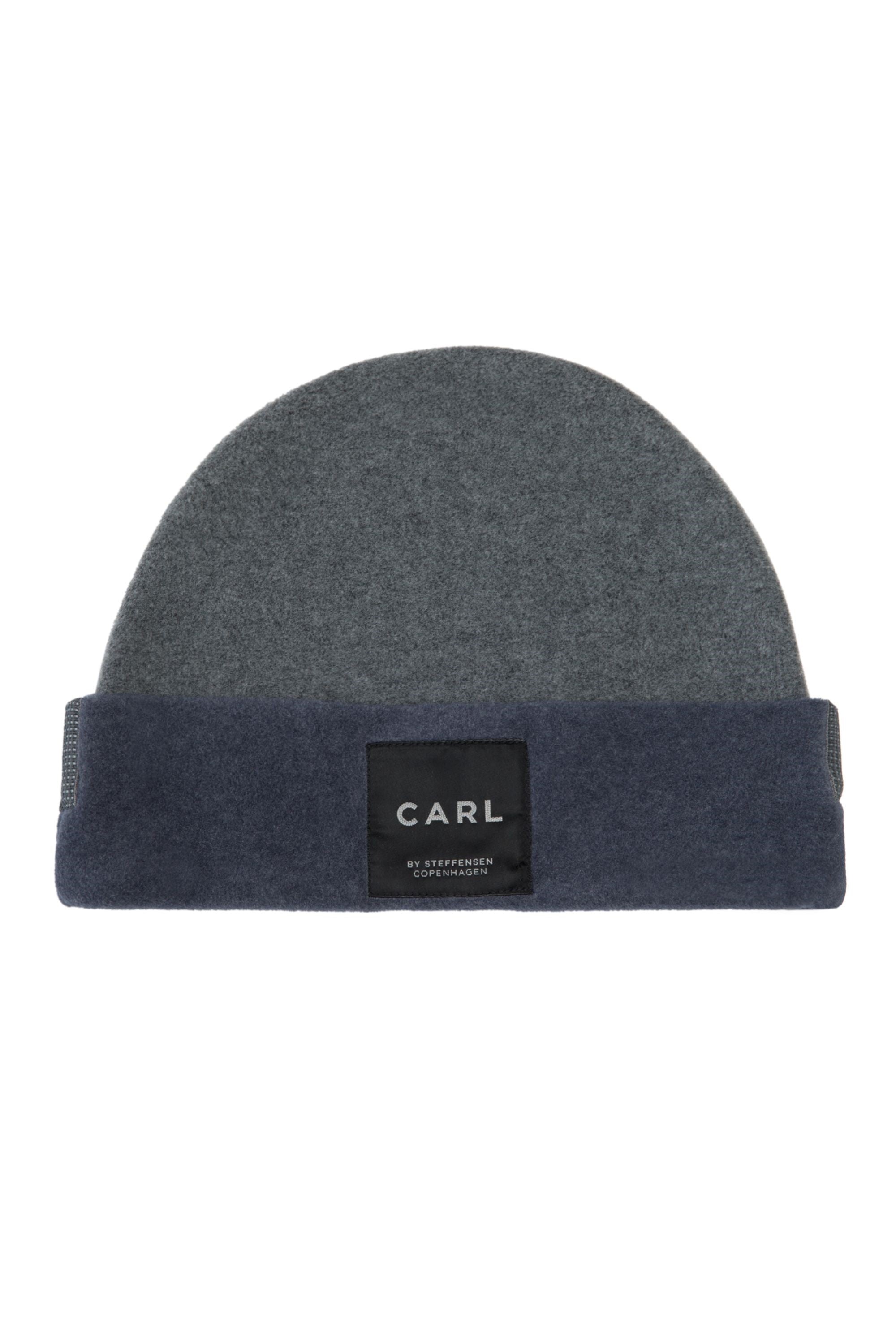 CARL BY STEFFENSEN COPENHAGEN BEANIE W/FOLDED EDGE - 1008C HATS GREY/SOFT BLUE 910