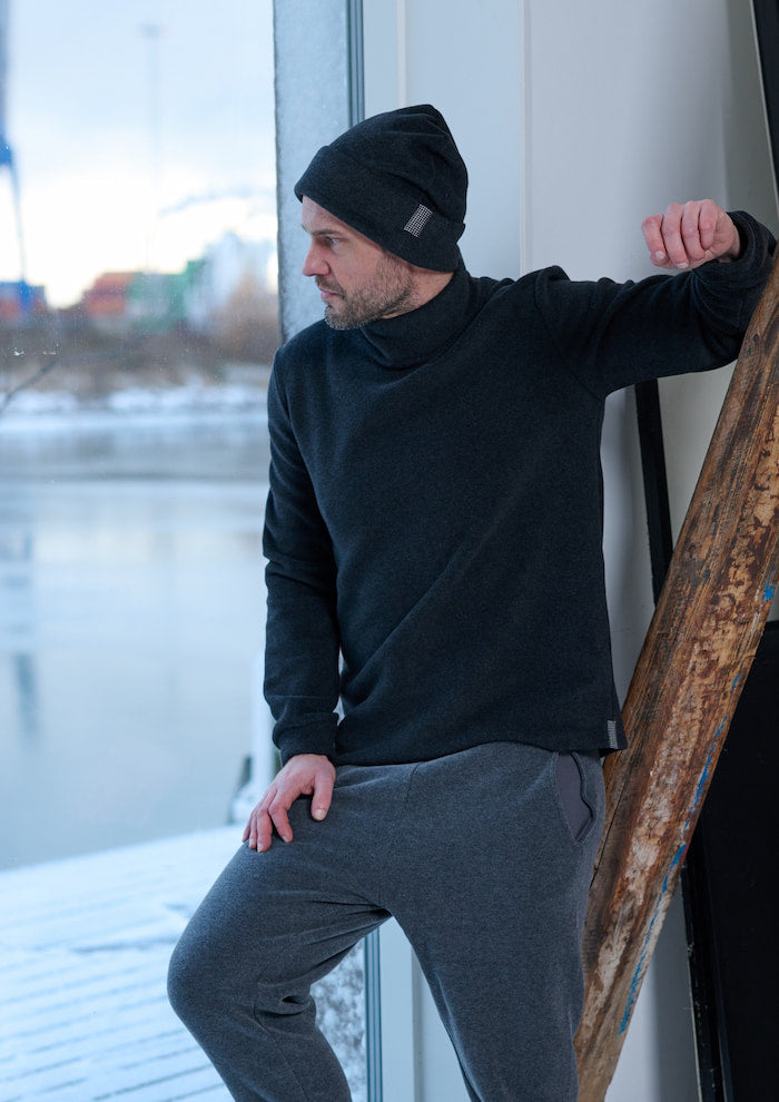 CARL BY STEFFENSEN COPENHAGEN BEANIE W/FOLDED EDGE - 1008C HATS SOFT BLACK 914