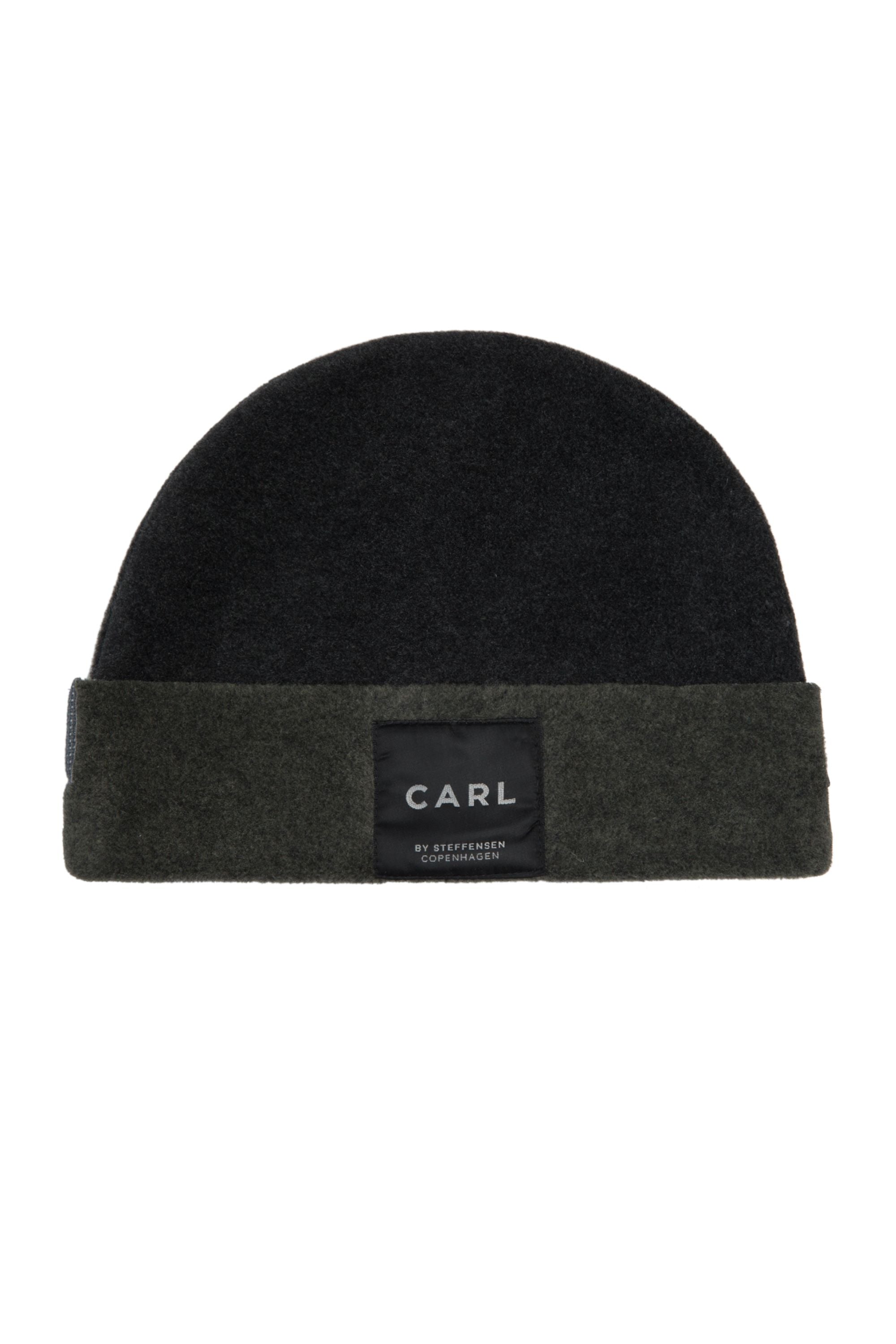 CARL BY STEFFENSEN COPENHAGEN BEANIE W/FOLDED EDGE - 1008C HATS SOFT BLACK/FORREST 916