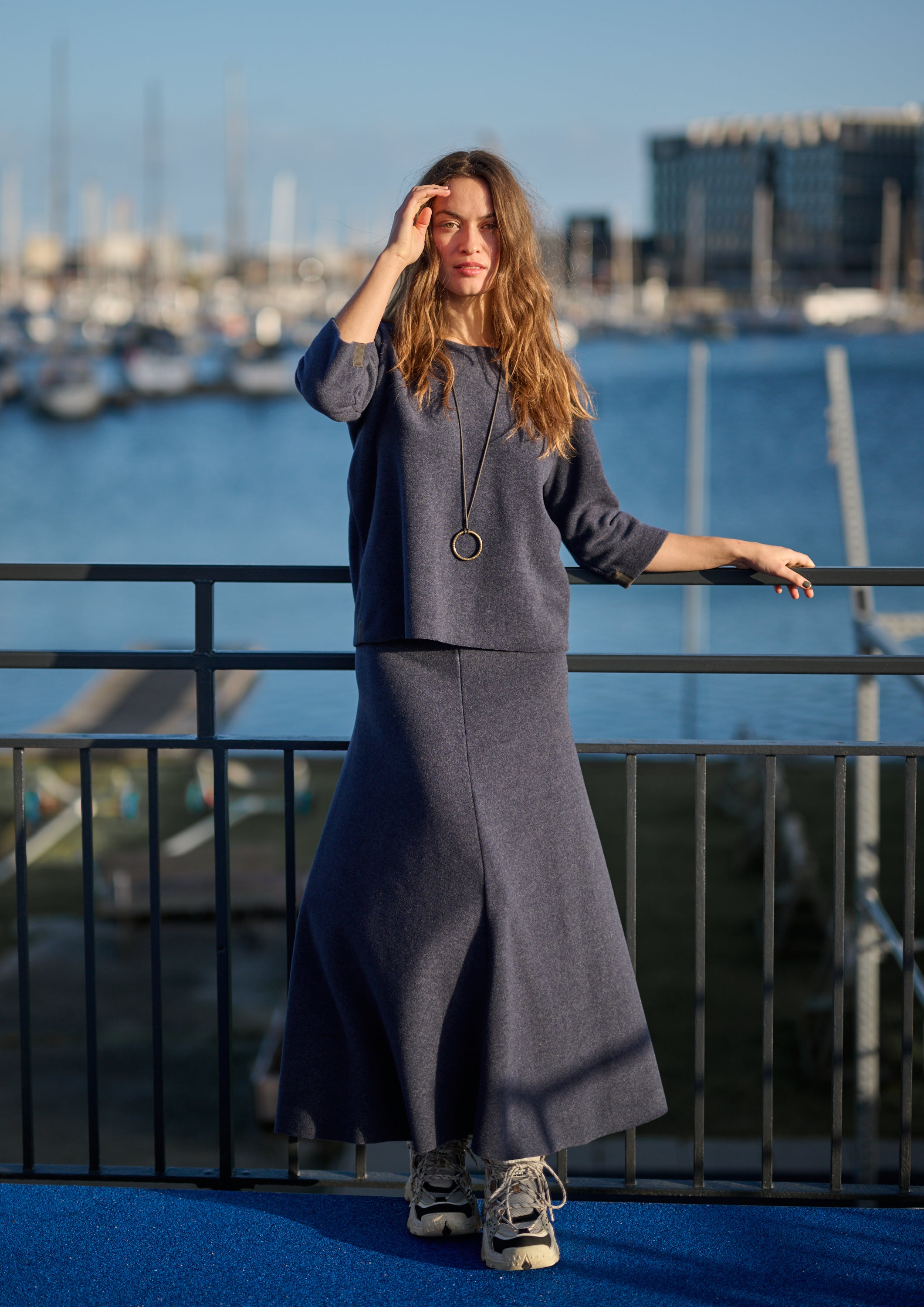 HENRIETTE STEFFENSEN COPENHAGEN BLOUSE - 1368 BLUSER EVENING BLUE 690