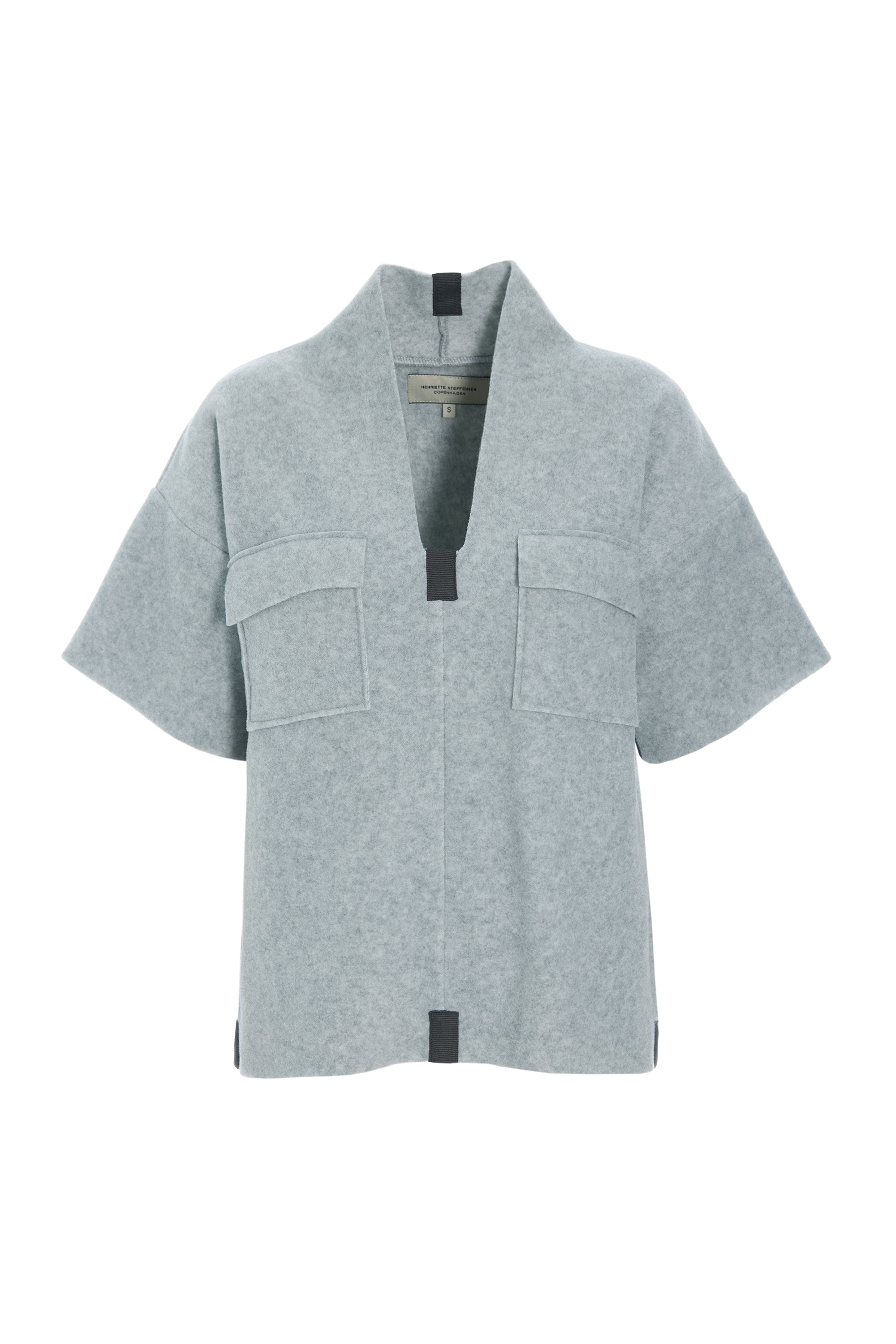 HENRIETTE STEFFENSEN COPENHAGEN BLOUSE - 1374 BLUSER LIGHT GREY 876