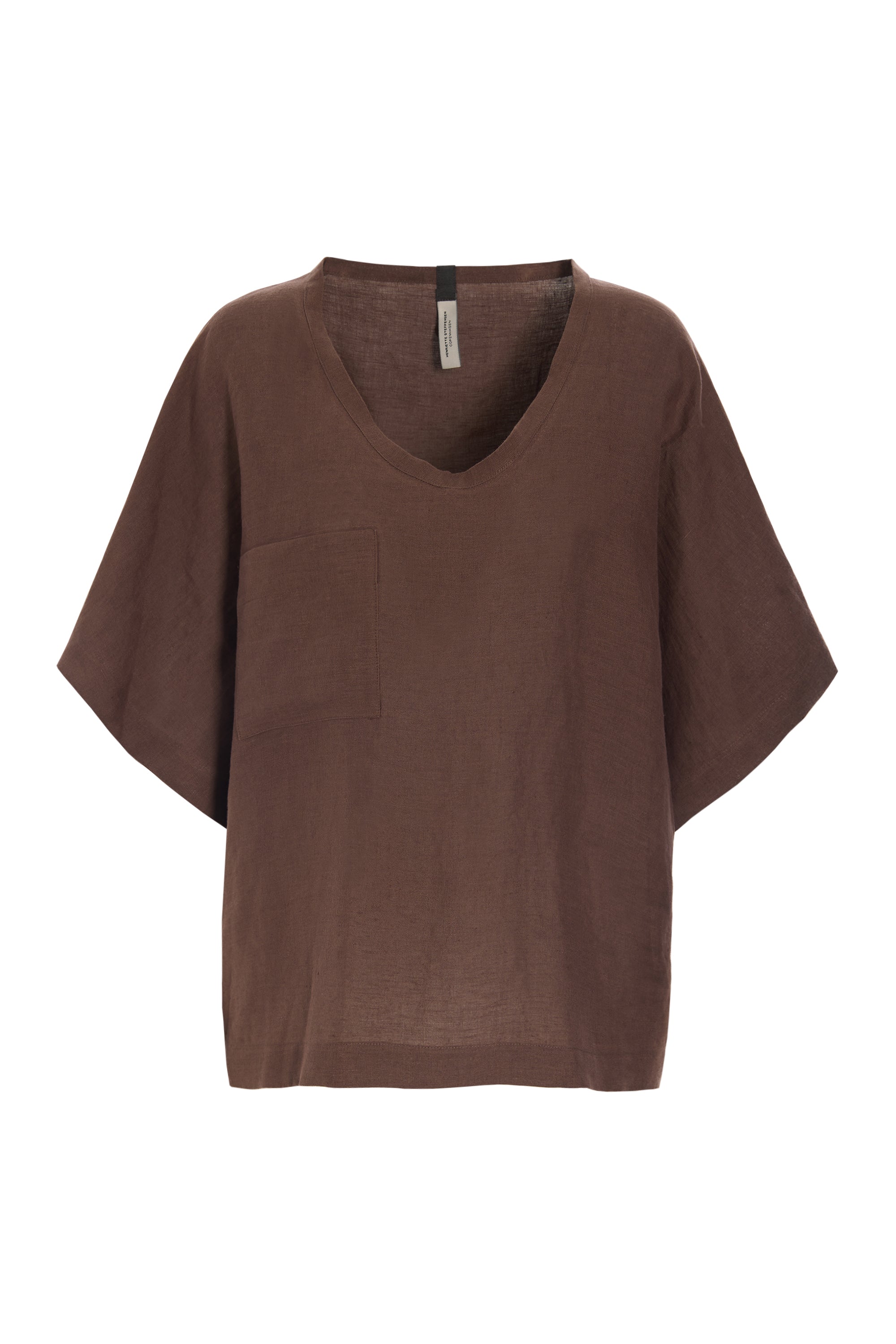 HENRIETTE STEFFENSEN COPENHAGEN BLOUSE - 81003 BLUSER CHOCOLATE 844
