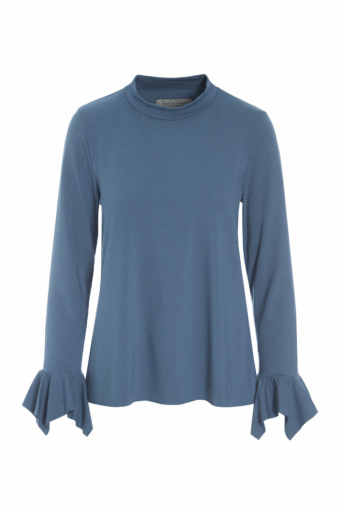 HENRIETTE STEFFENSEN COPENHAGEN BLOUSE - 96039 BLUSER DUSTY BLUE 794