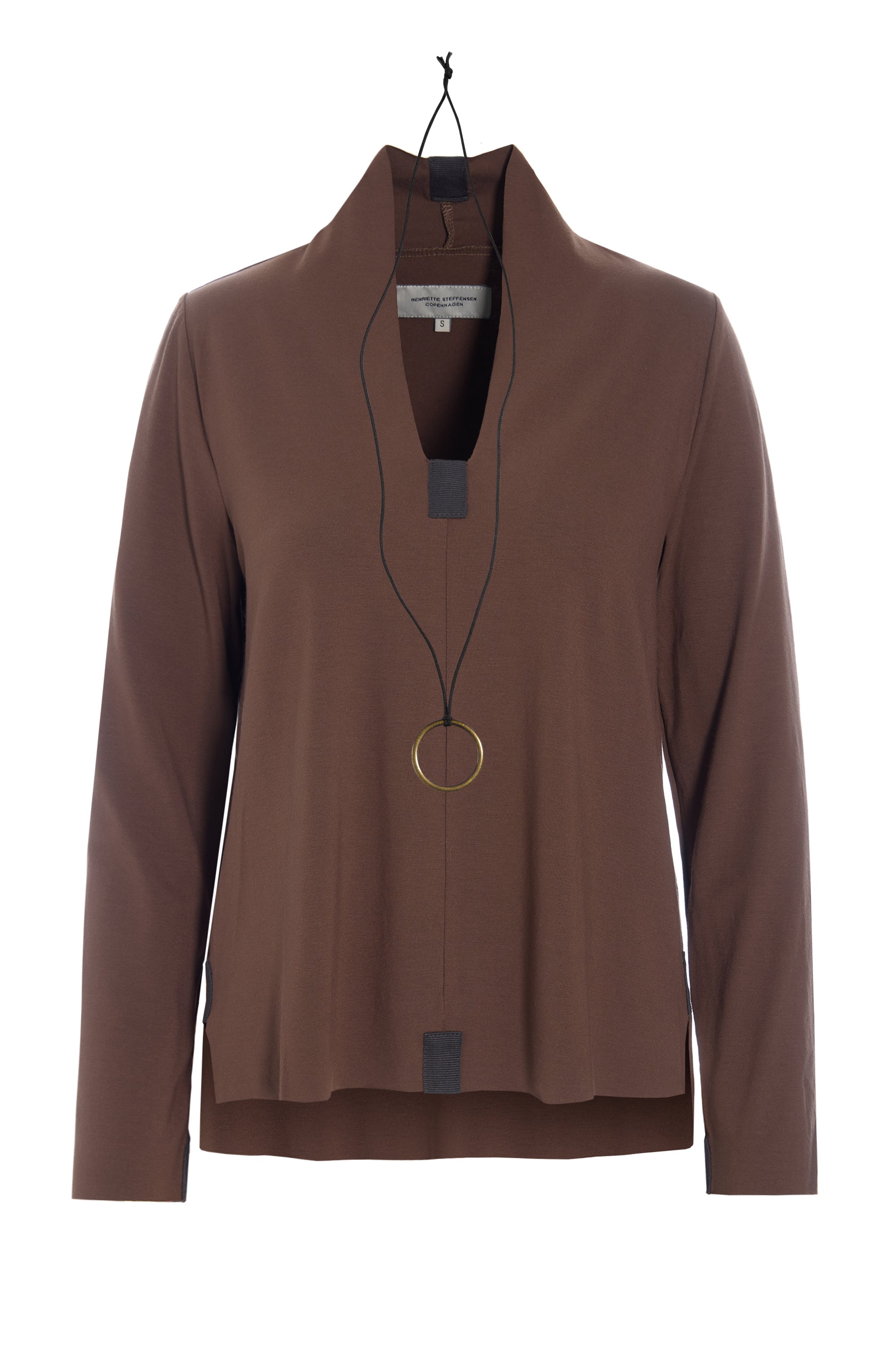 HENRIETTE STEFFENSEN COPENHAGEN BLOUSE - 96106 BLUSER CHOCOLATE 844
