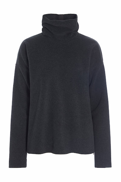 HENRIETTE STEFFENSEN COPENHAGEN BLOUSE HIGH NECK - 1360 BLUSER SOFT BLACK 914