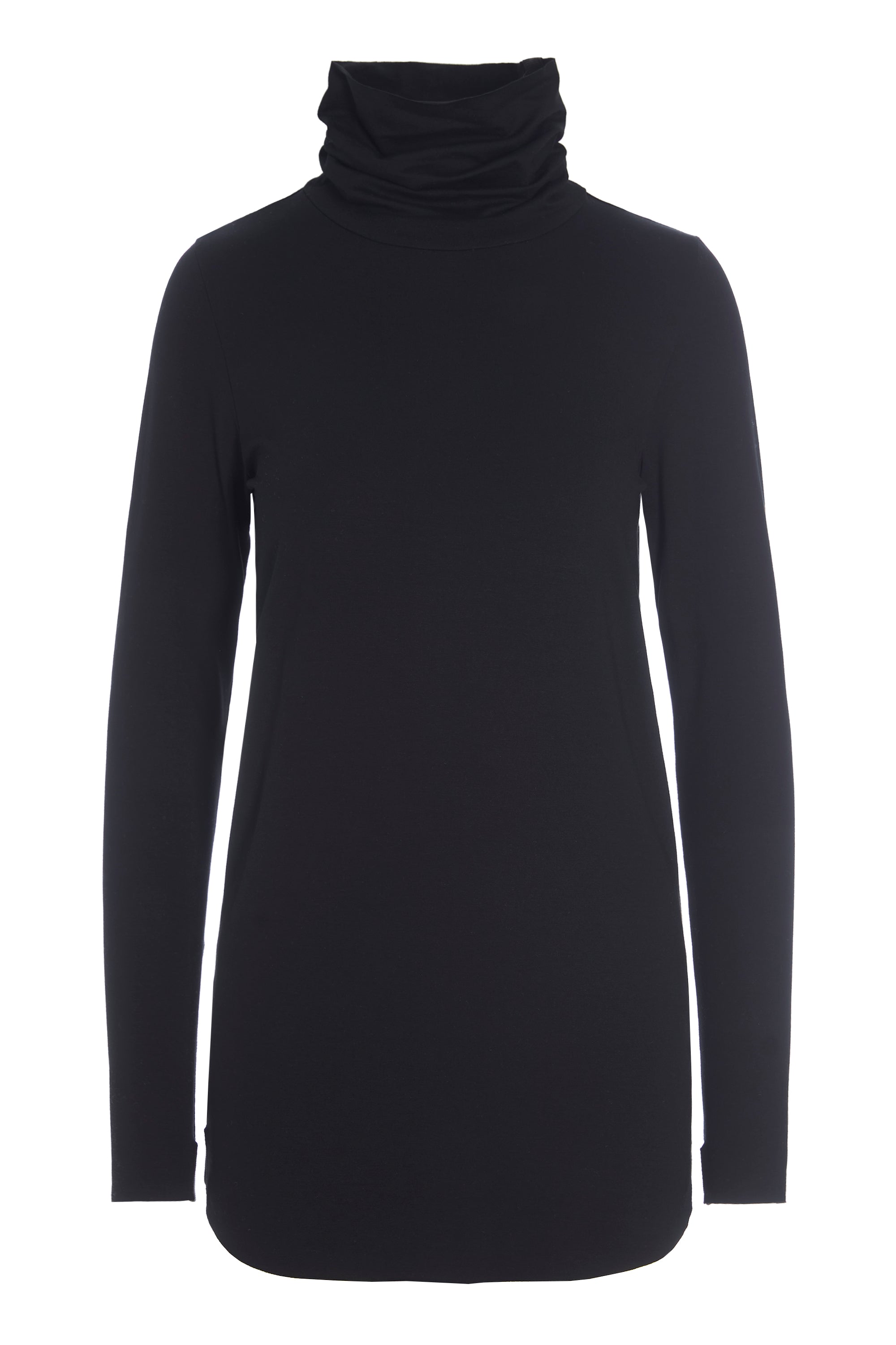 HENRIETTE STEFFENSEN COPENHAGEN BLOUSE HIGH NECK - 96073 BLUSER jersey BLACK 900