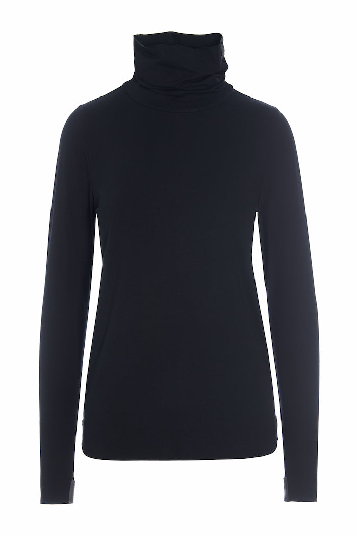 HENRIETTE STEFFENSEN COPENHAGEN BLOUSE HIGH NECK - 96079 BLUSER BLACK 900