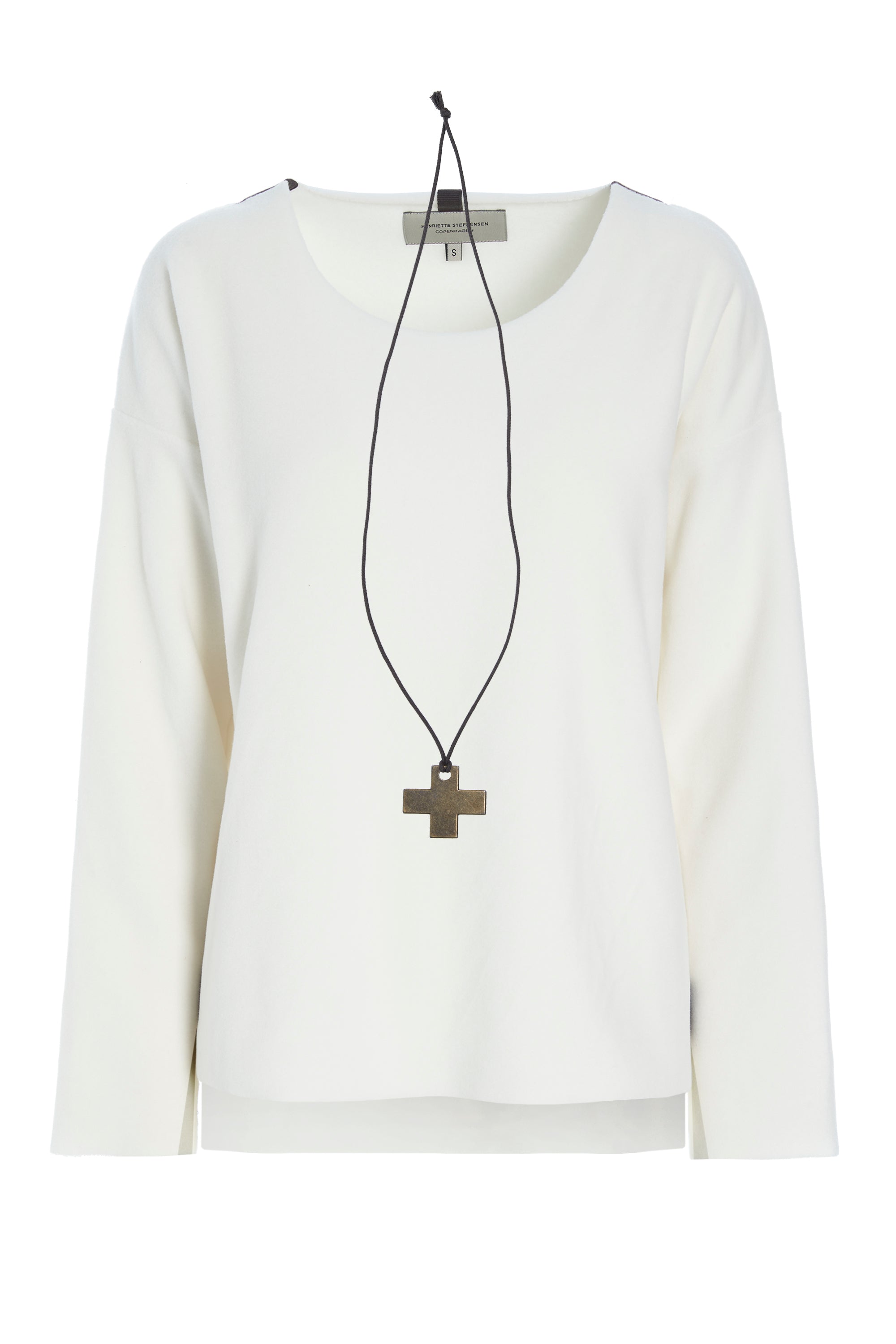 HENRIETTE STEFFENSEN COPENHAGEN BLOUSE ROUND NECK - 1355 BLUSER OFF WHITE 802