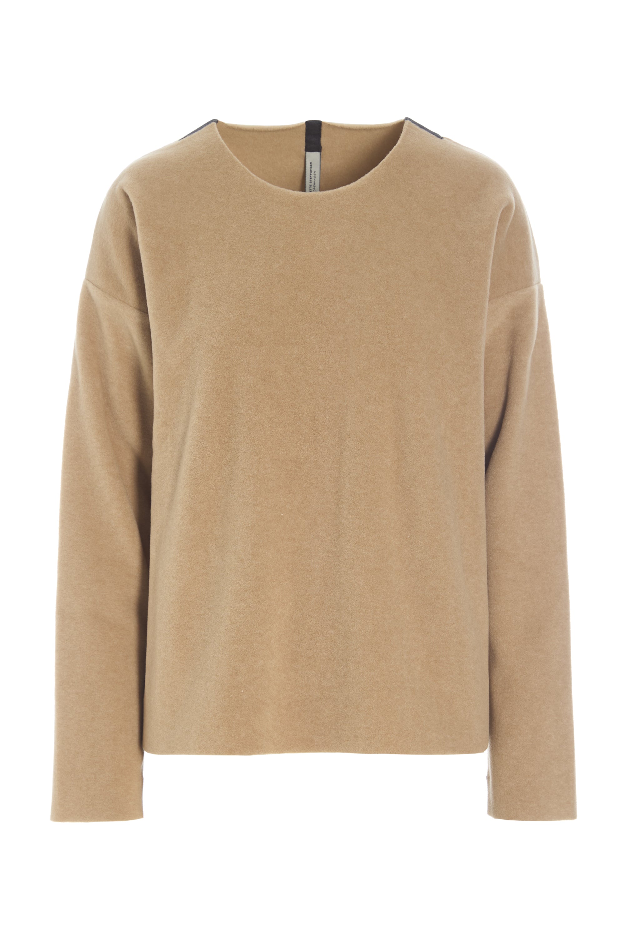 HENRIETTE STEFFENSEN COPENHAGEN BLOUSE ROUND NECK - 1359 BLUSER CAMEL 815