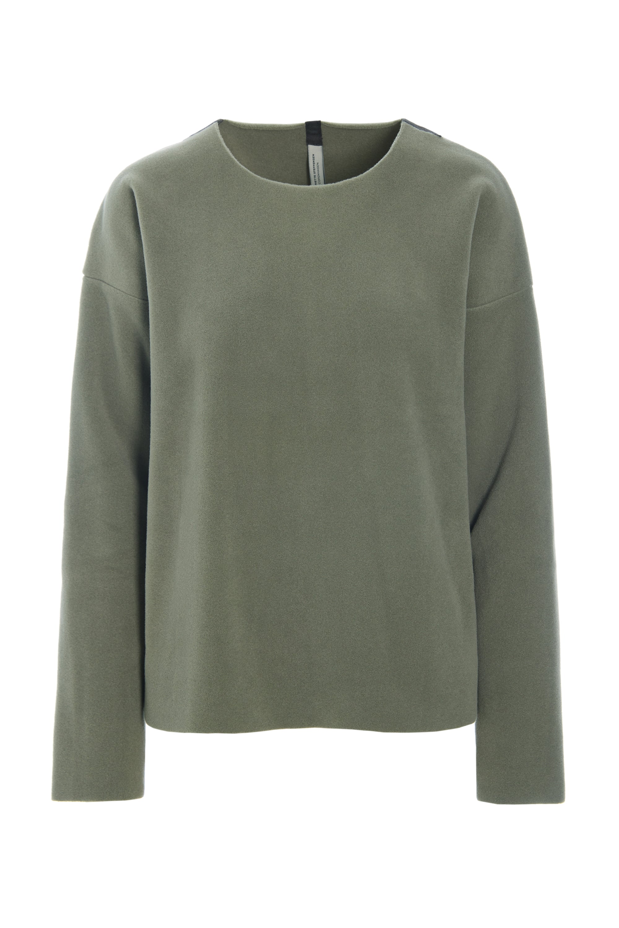 HENRIETTE STEFFENSEN COPENHAGEN BLOUSE ROUND NECK - 1359 BLUSER DUSTY GREEN 609