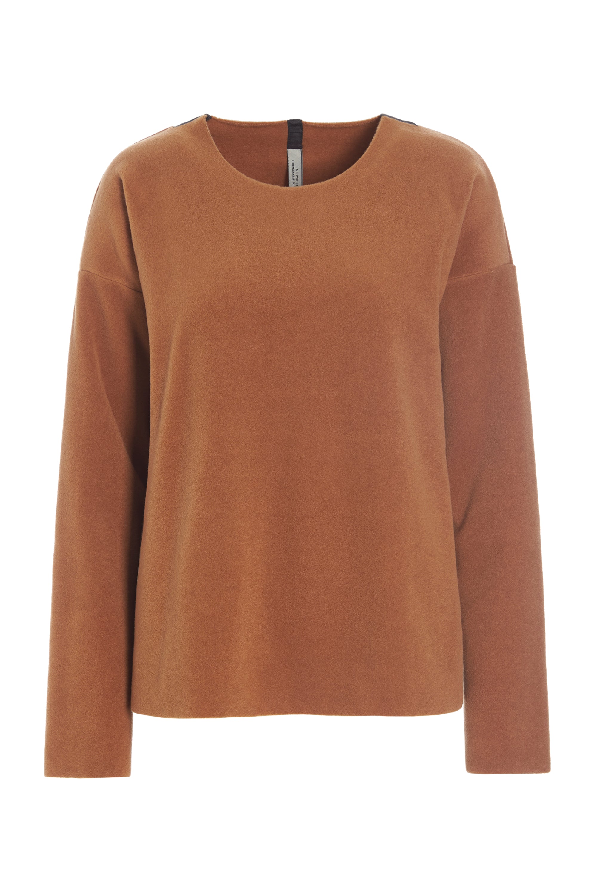 HENRIETTE STEFFENSEN COPENHAGEN BLOUSE ROUND NECK - 1359 BLUSER RUST 706