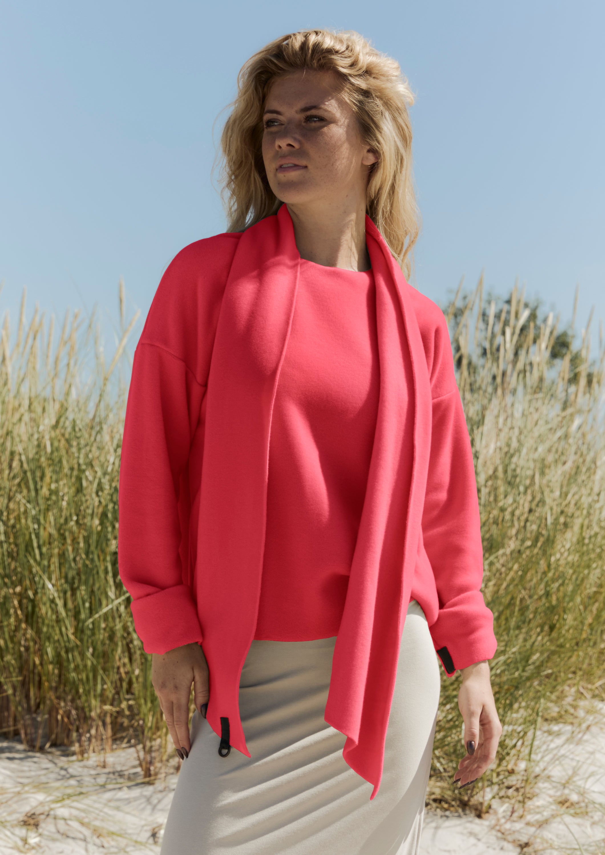 HENRIETTE STEFFENSEN COPENHAGEN BLOUSE ROUND NECK - 1359 BLUSER SUNSET PINK 357