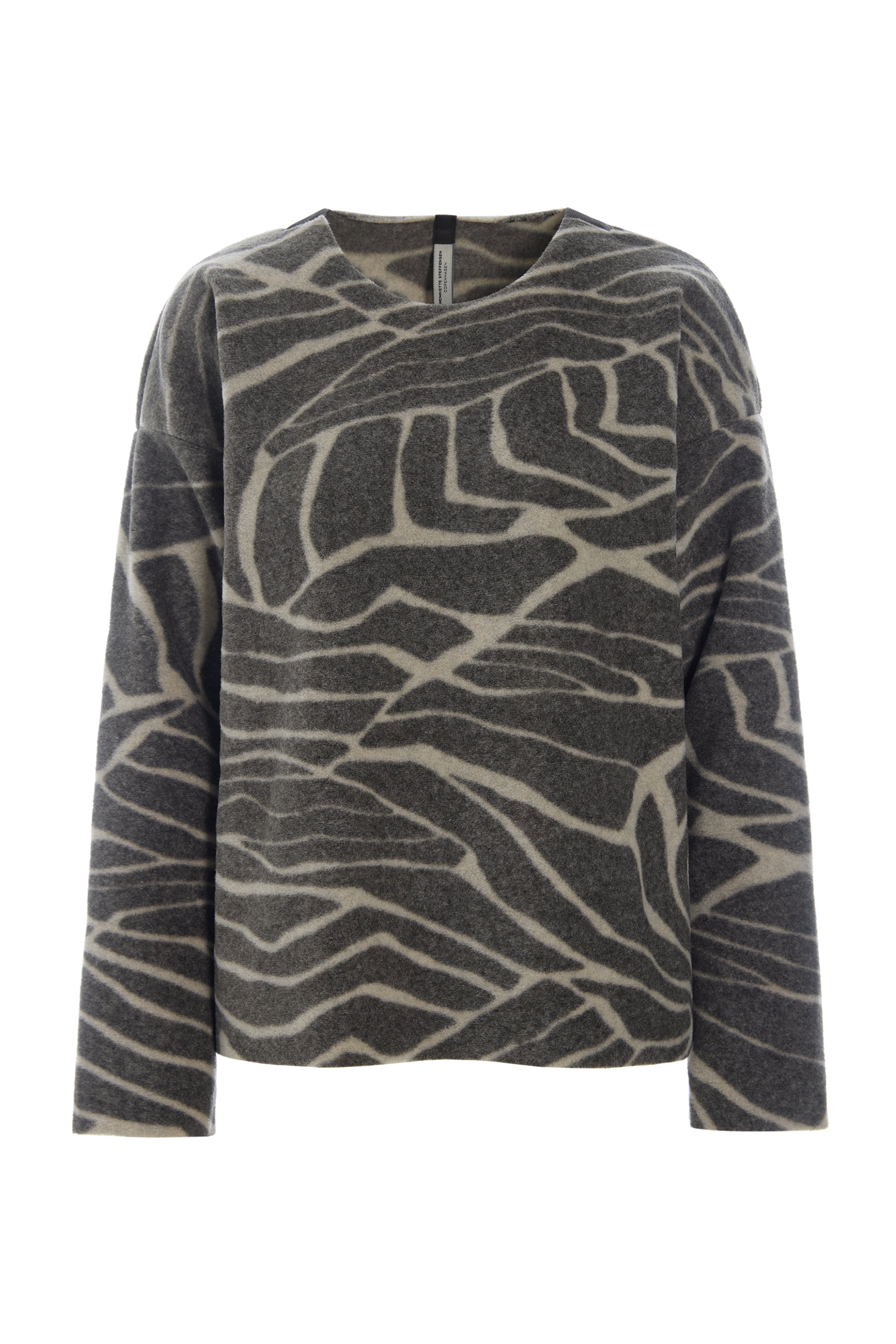 HENRIETTE STEFFENSEN COPENHAGEN BLOUSE ROUND NECK - 1359P BLUSER LEAVES