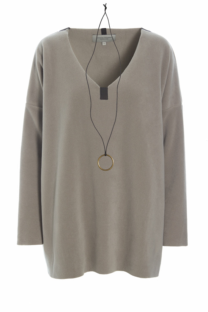 HENRIETTE STEFFENSEN COPENHAGEN BLOUSE V-NECK - 1336 BLUSER ELEPHANT 654