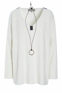 BLOUSE V-NECK - 1336 - OFF WHITE