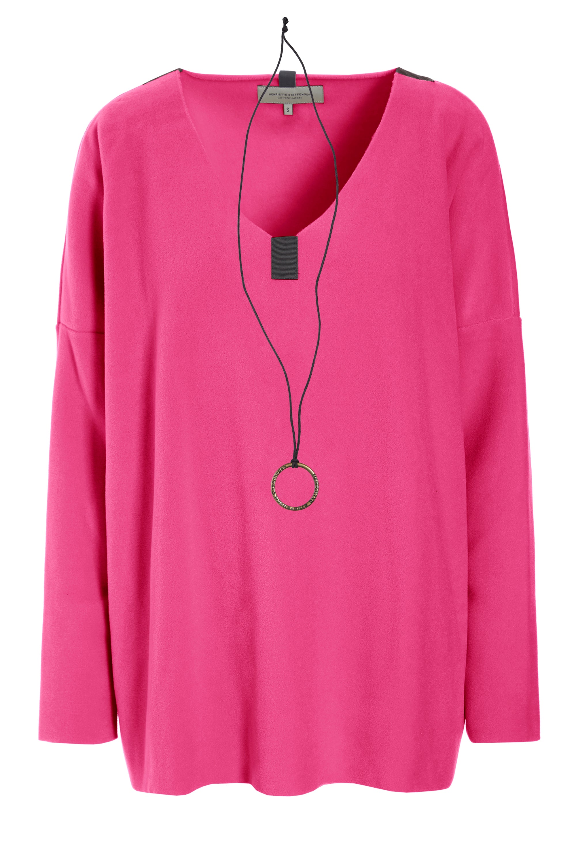 HENRIETTE STEFFENSEN COPENHAGEN BLOUSE V-NECK - 1336 BLUSER PINK 369