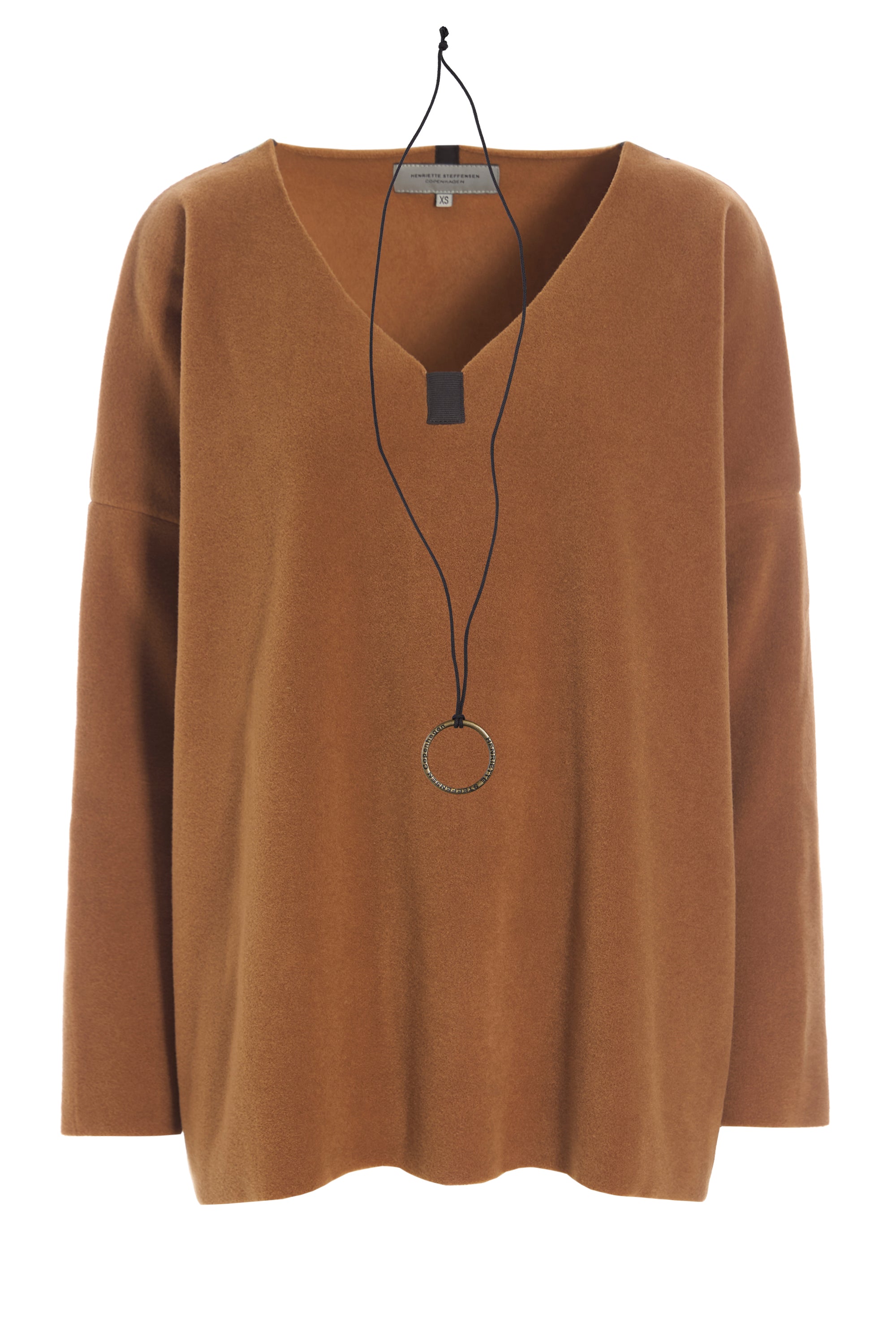 HENRIETTE STEFFENSEN COPENHAGEN BLOUSE V-NECK - 1336 BLUSER RUST 706