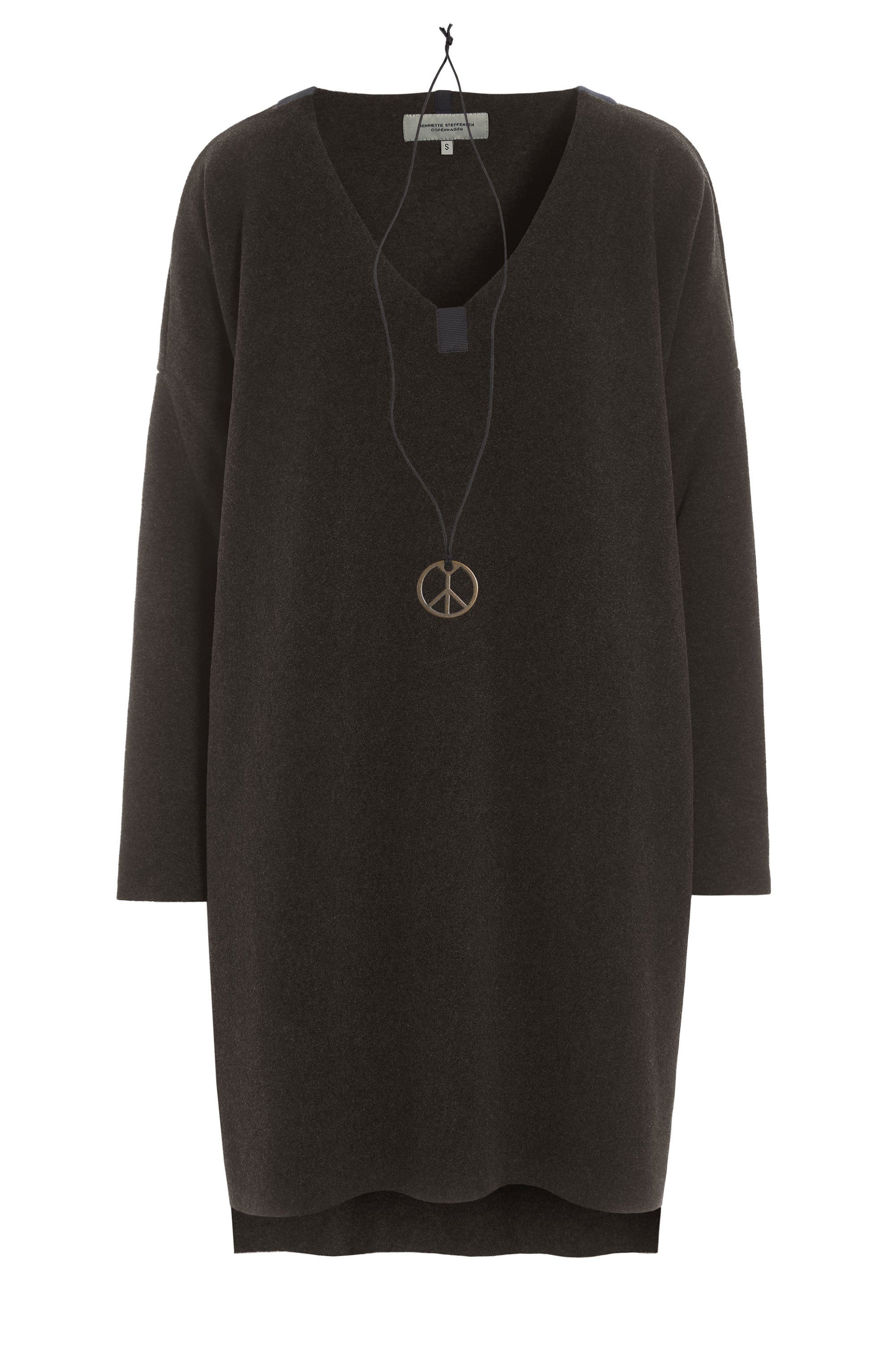 HENRIETTE STEFFENSEN COPENHAGEN BLOUSE V-NECK - 1367 TUNICS CHOKOLATE 844