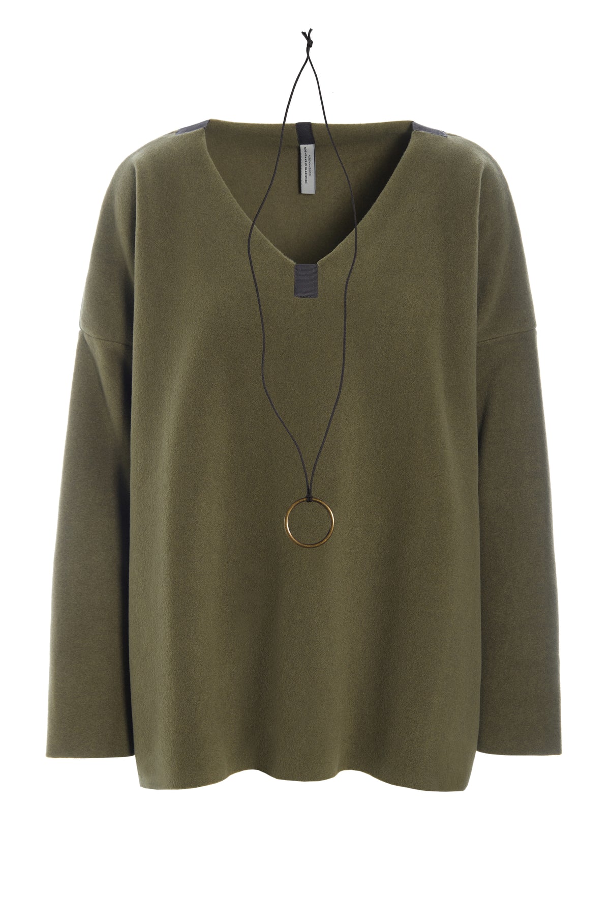 HENRIETTE STEFFENSEN COPENHAGEN BLOUSE V-NECK - 1410 BLUSER MOSS 611