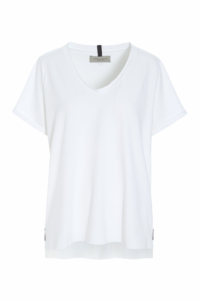 HENRIETTE STEFFENSEN COPENHAGEN BLOUSE V-NECK - 96082 T-SHIRTS WHITE 816