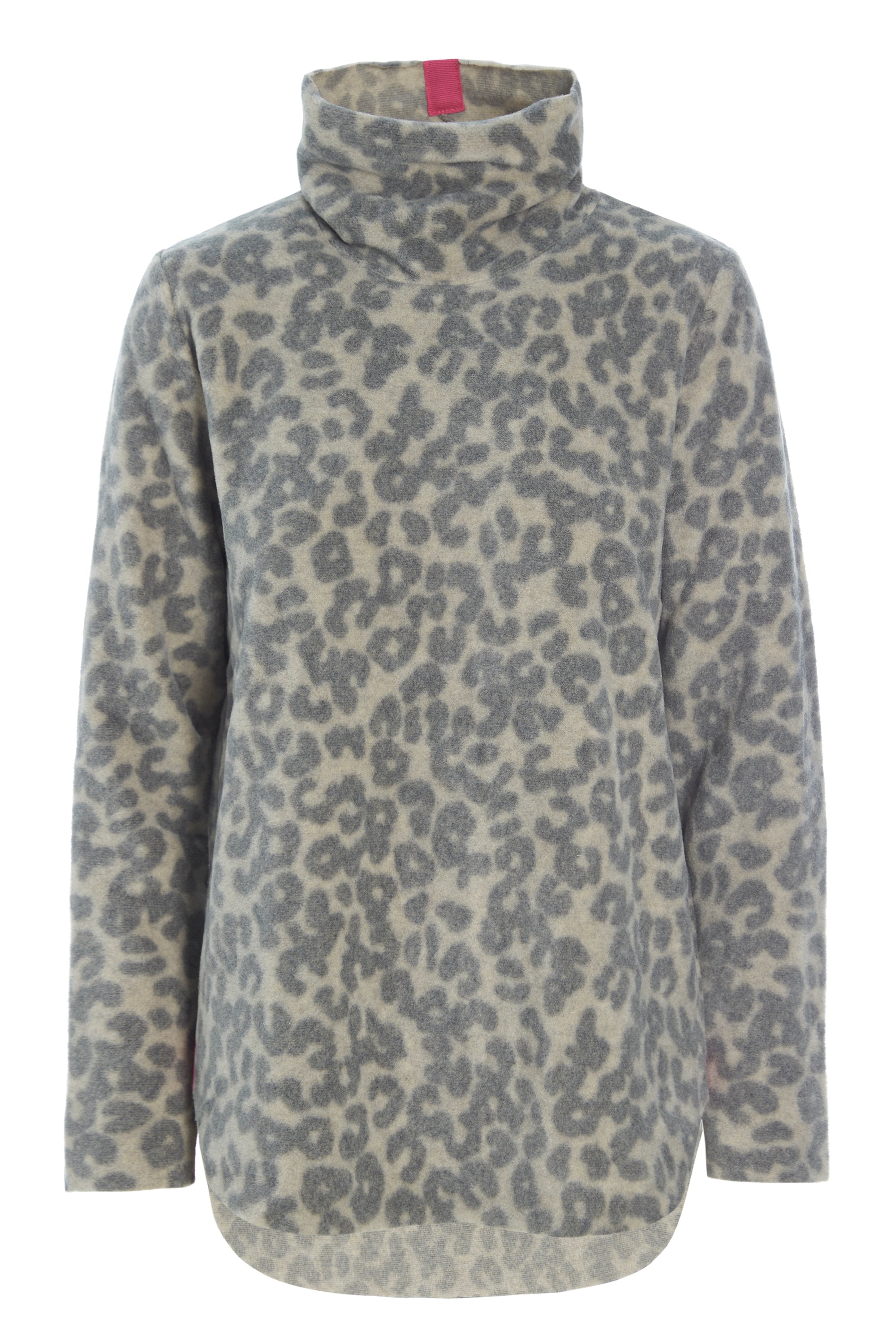 HENRIETTE STEFFENSEN COPENHAGEN BLOUSE WITH HIGH NECK - 1348P BLUSER LEOPARD pink 115