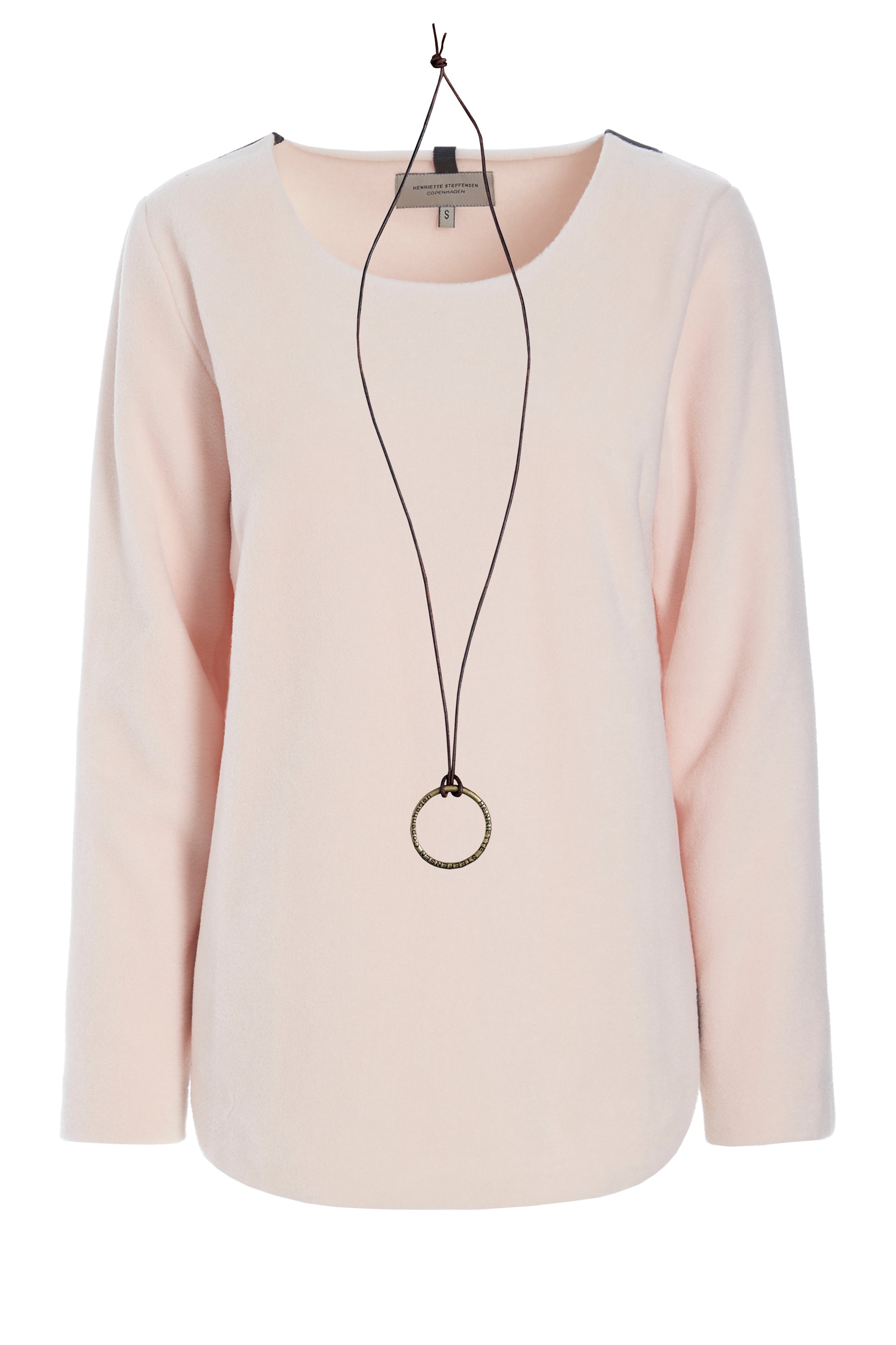 HENRIETTE STEFFENSEN COPENHAGEN BLOUSE WITH SIGNATURE NECKLACE - 1332 BLUSER SOFT ROSE 412