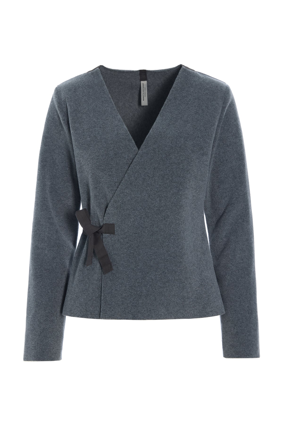 HENRIETTE STEFFENSEN COPENHAGEN BLOUSE WRAP - 1418 BLUSER GREY 905