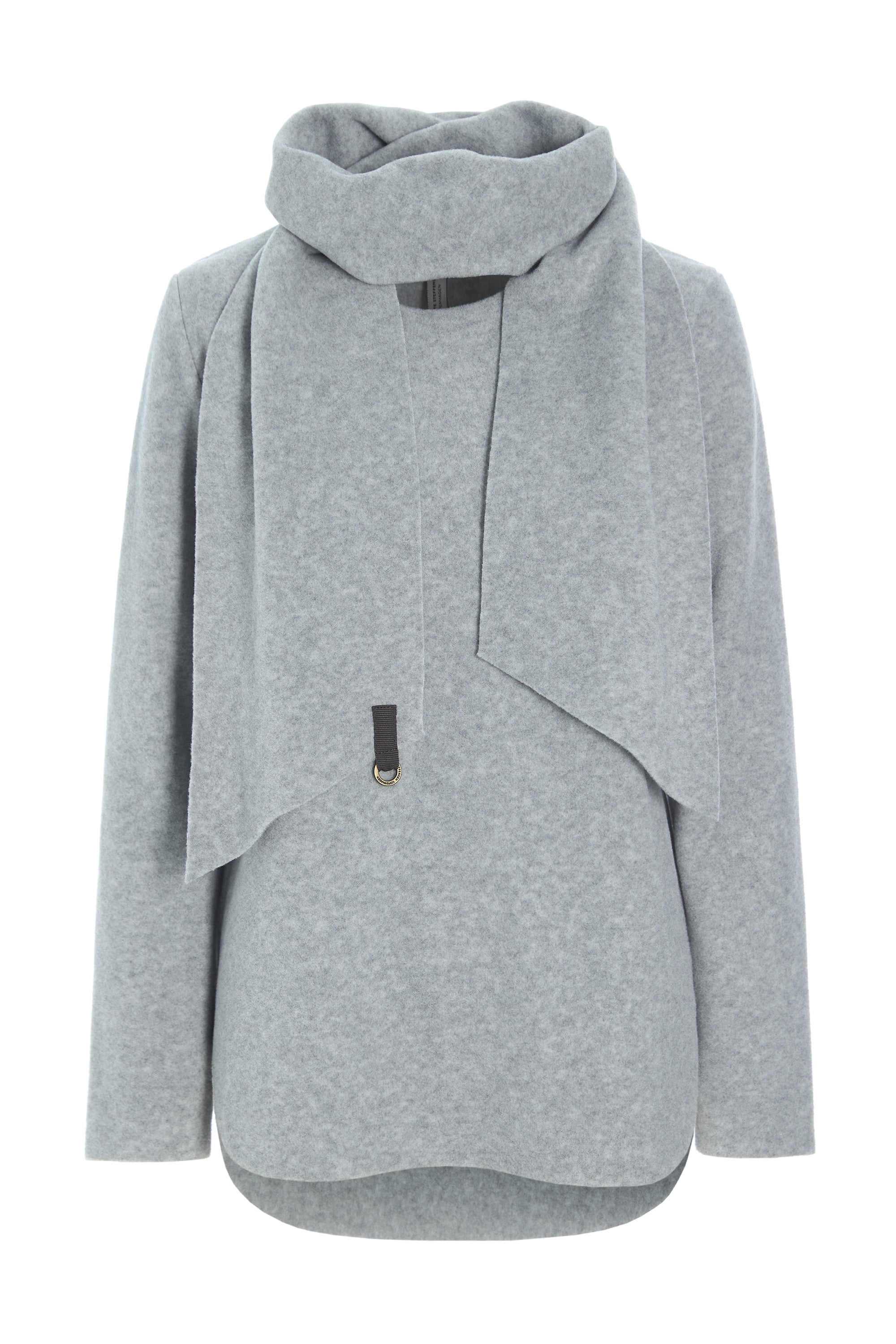 HENRIETTE STEFFENSEN COPENHAGEN BLOUSE W/ SCARF - 1373 BLUSER LIGHT GREY 876