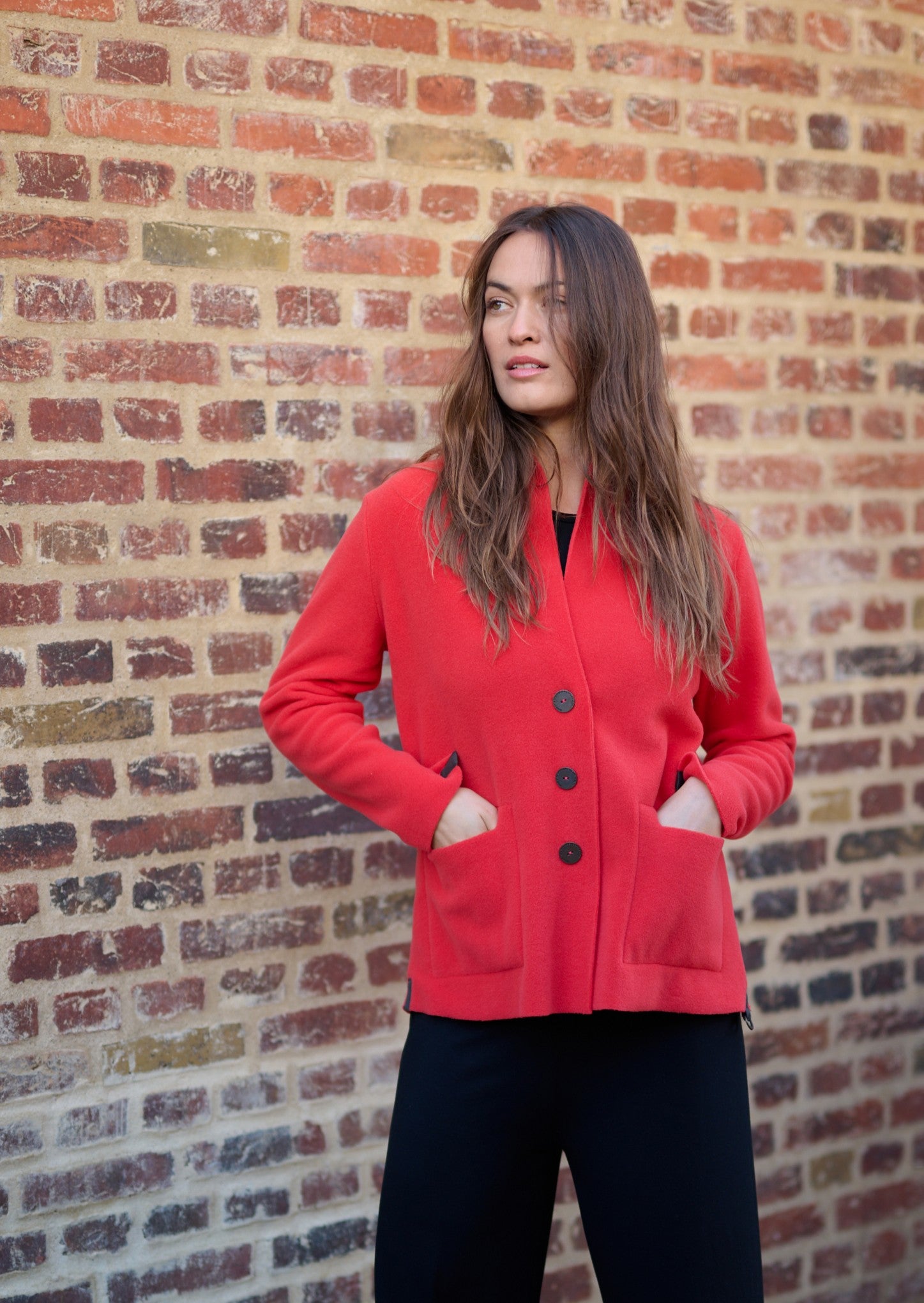 HENRIETTE STEFFENSEN COPENHAGEN CARDIGAN - 7168 CARDIGANS TOMATO 845