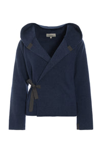 CLASSIC FLEECE WRAP CARDIGAN - 1009 - EVENING BLUE