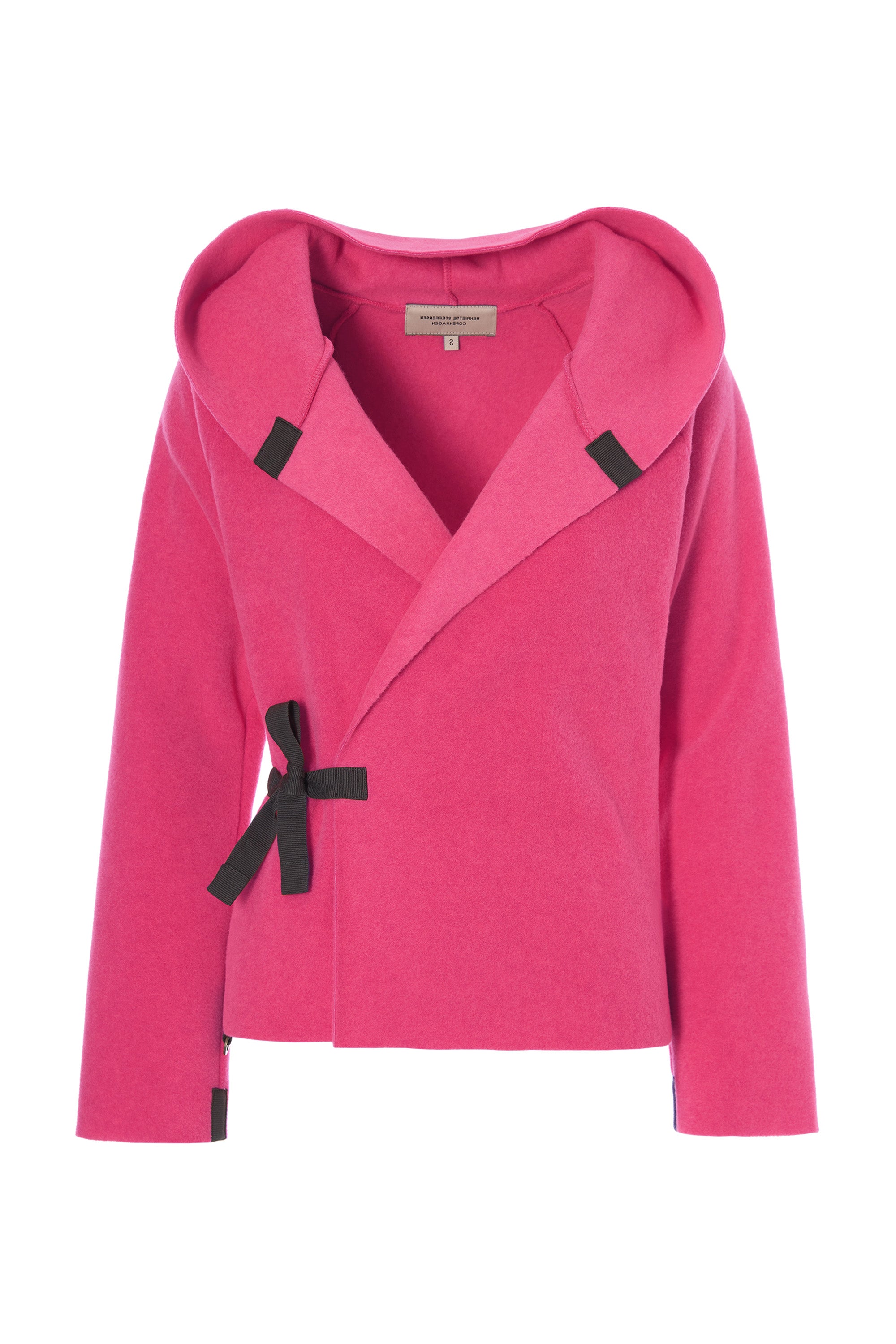 HENRIETTE STEFFENSEN COPENHAGEN CLASSIC FLEECE WRAP CARDIGAN - 1009 CARDIGANS SUNSET PINK 357