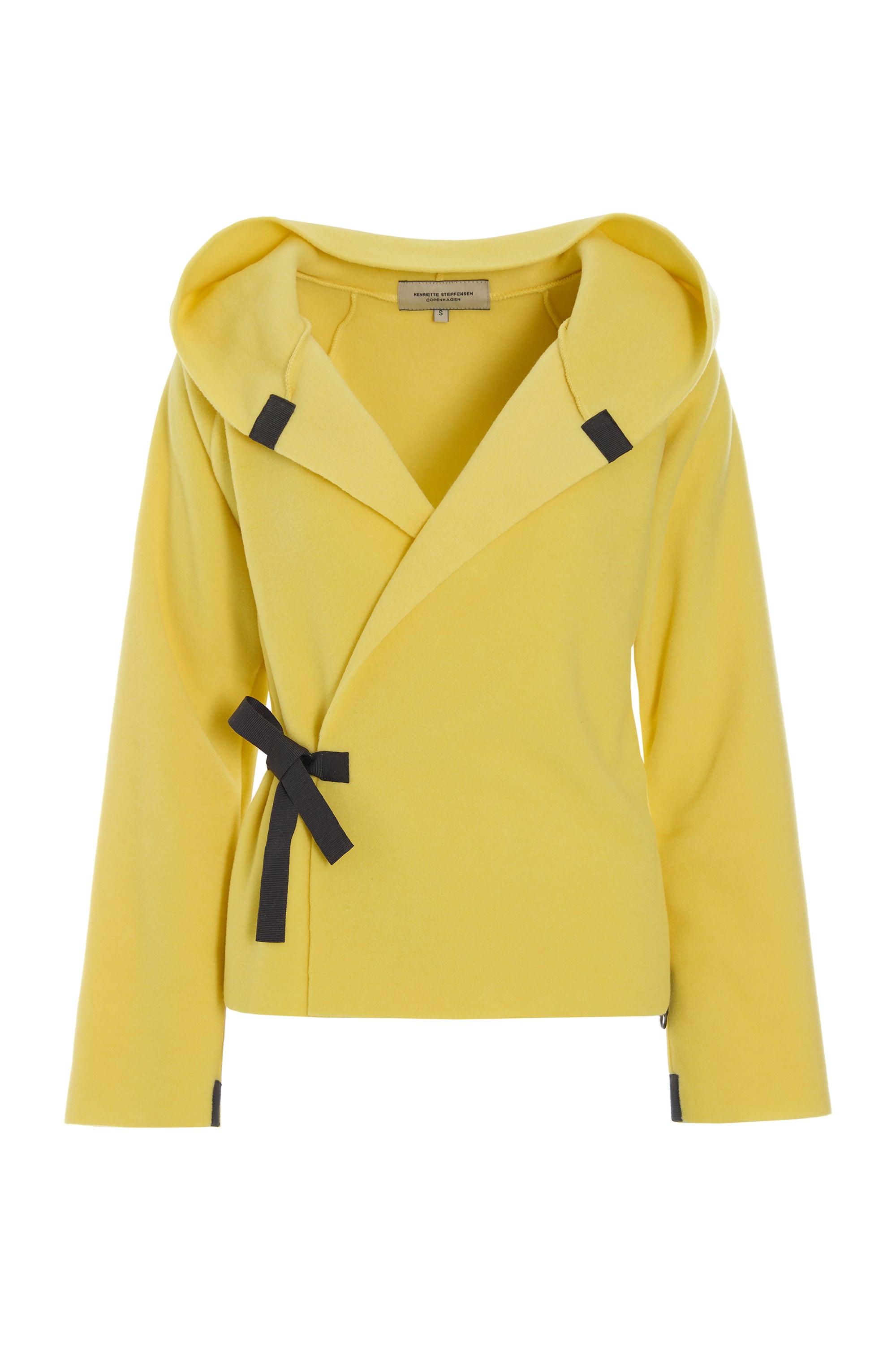 HENRIETTE STEFFENSEN COPENHAGEN CLASSIC FLEECE WRAP CARDIGAN - 1009 CARDIGANS YELLOW 704