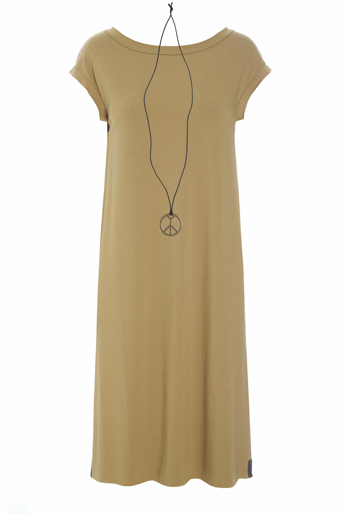 HENRIETTE STEFFENSEN COPENHAGEN DRESS W/JEWELRY - 98057 KJOLER OLIVE 655