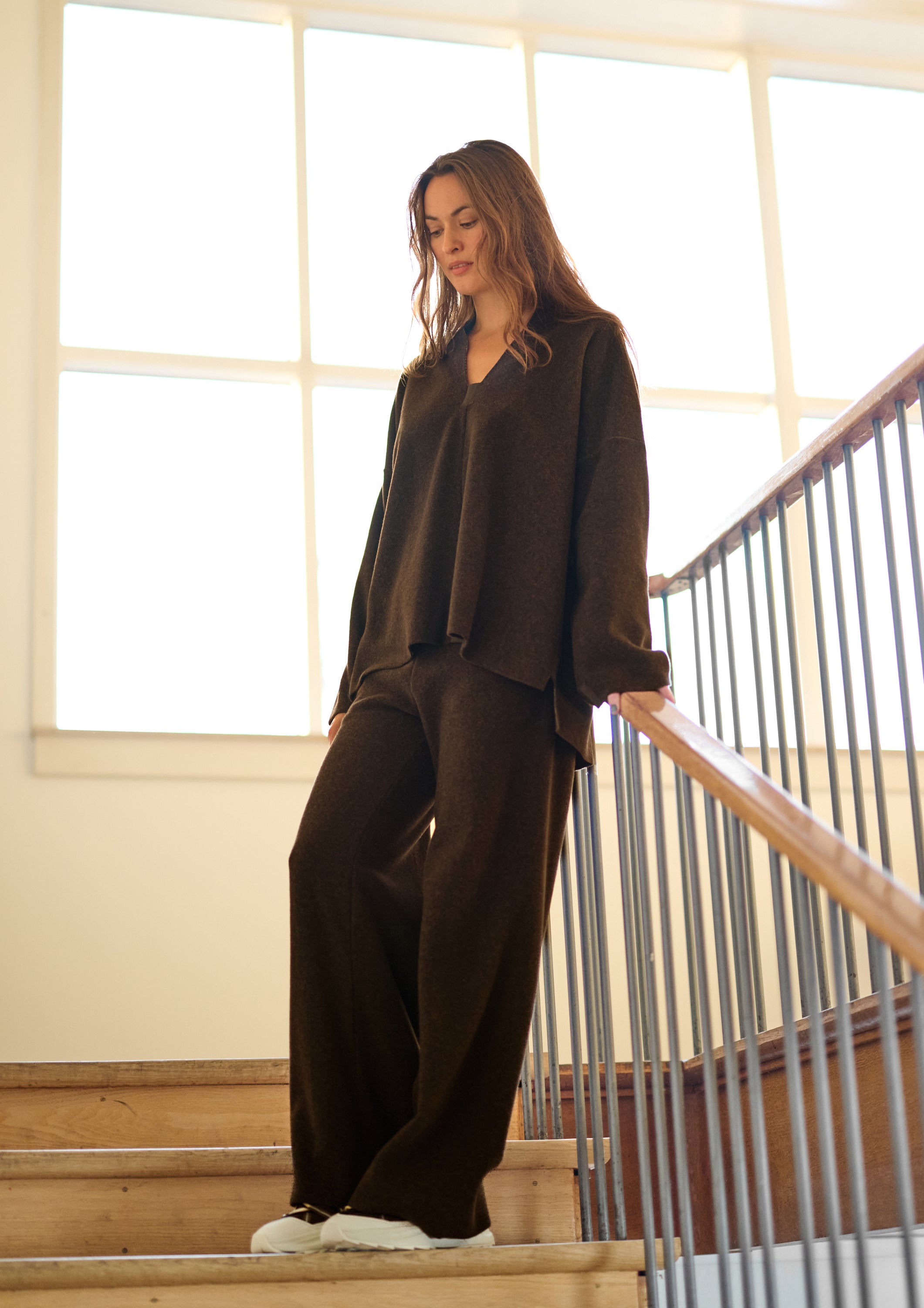 HENRIETTE STEFFENSEN COPENHAGEN FLARE TROUSERS - 2116 BUKSER CHOCOLATE 844