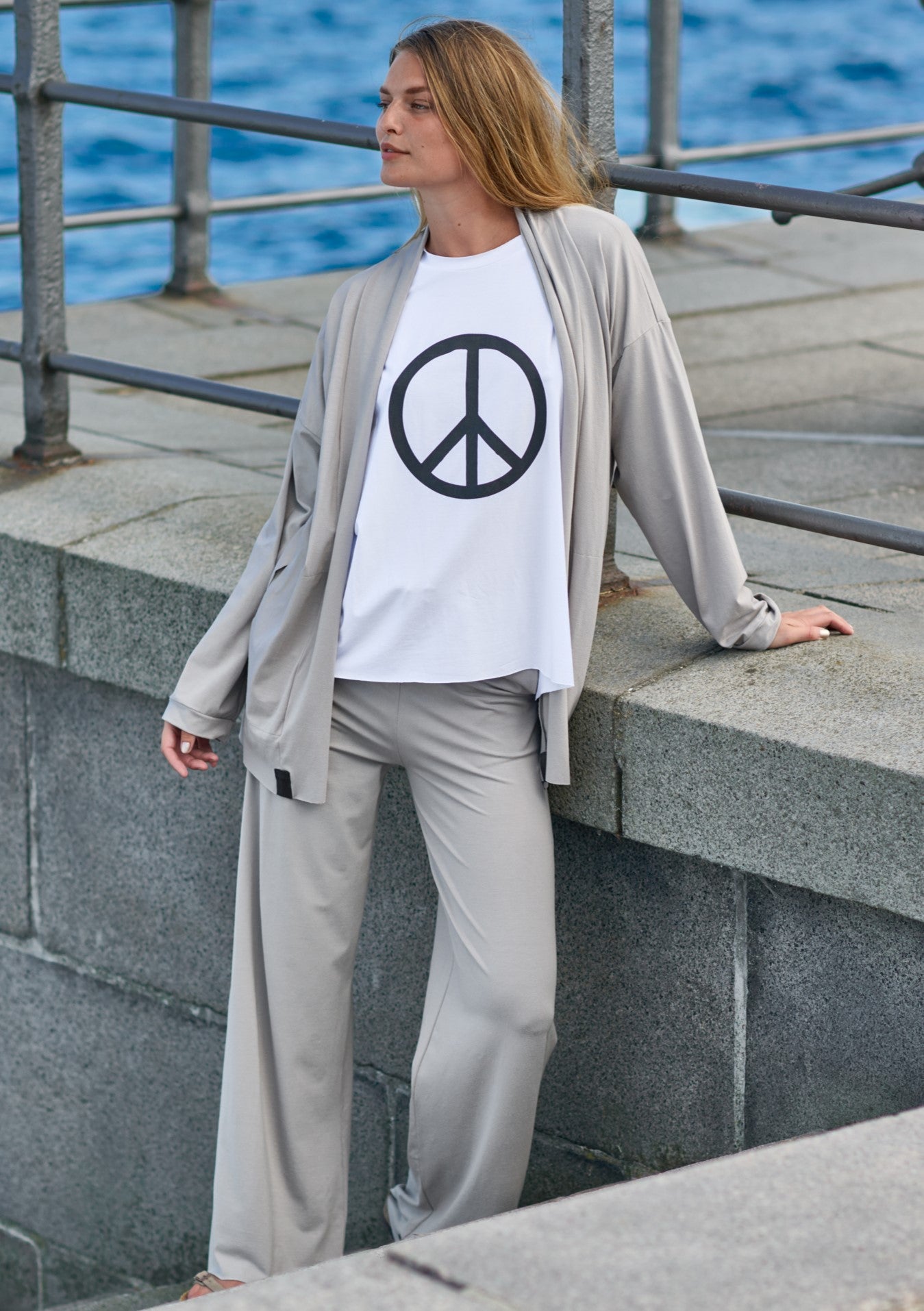 HENRIETTE STEFFENSEN COPENHAGEN FLARE TROUSERS - 99013 BUKSER SAND 805
