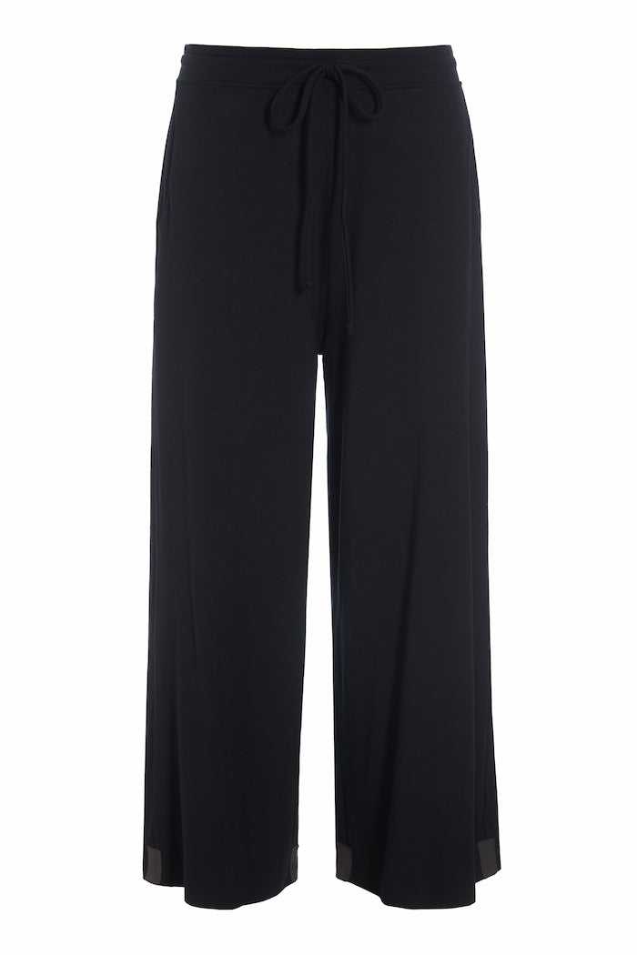 HENRIETTE STEFFENSEN COPENHAGEN FLARE TROUSERS 3/4 - 99015 BUKSER BLACK 900