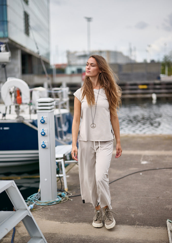 HENRIETTE STEFFENSEN COPENHAGEN FLARE TROUSERS 3/4 - 99015 BUKSER KIT 831