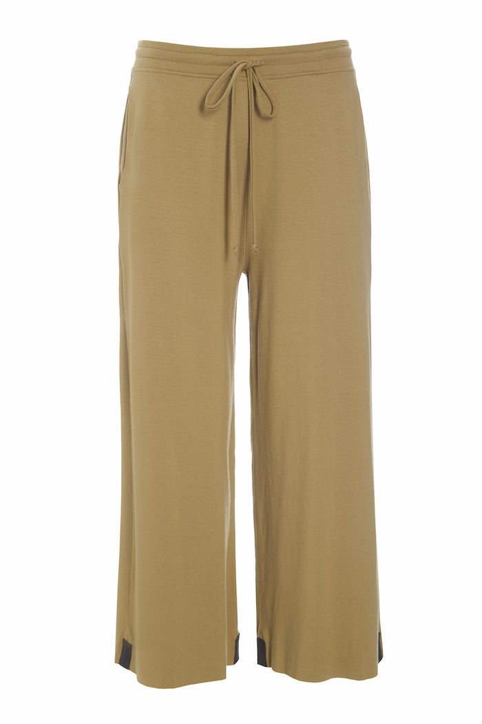 HENRIETTE STEFFENSEN COPENHAGEN FLARE TROUSERS 3/4 - 99015 BUKSER OLIVE 655