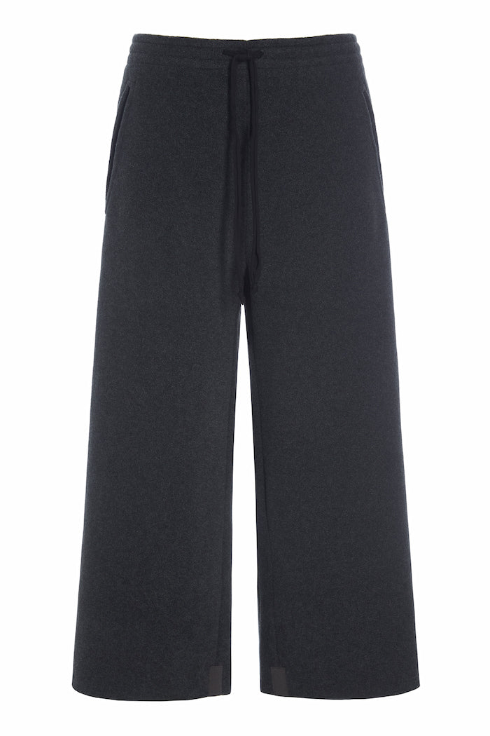 HENRIETTE STEFFENSEN COPENHAGEN FLARE TROUSERS 3/4 LENGTH - 2115 BUKSER SOFT BLACK 914
